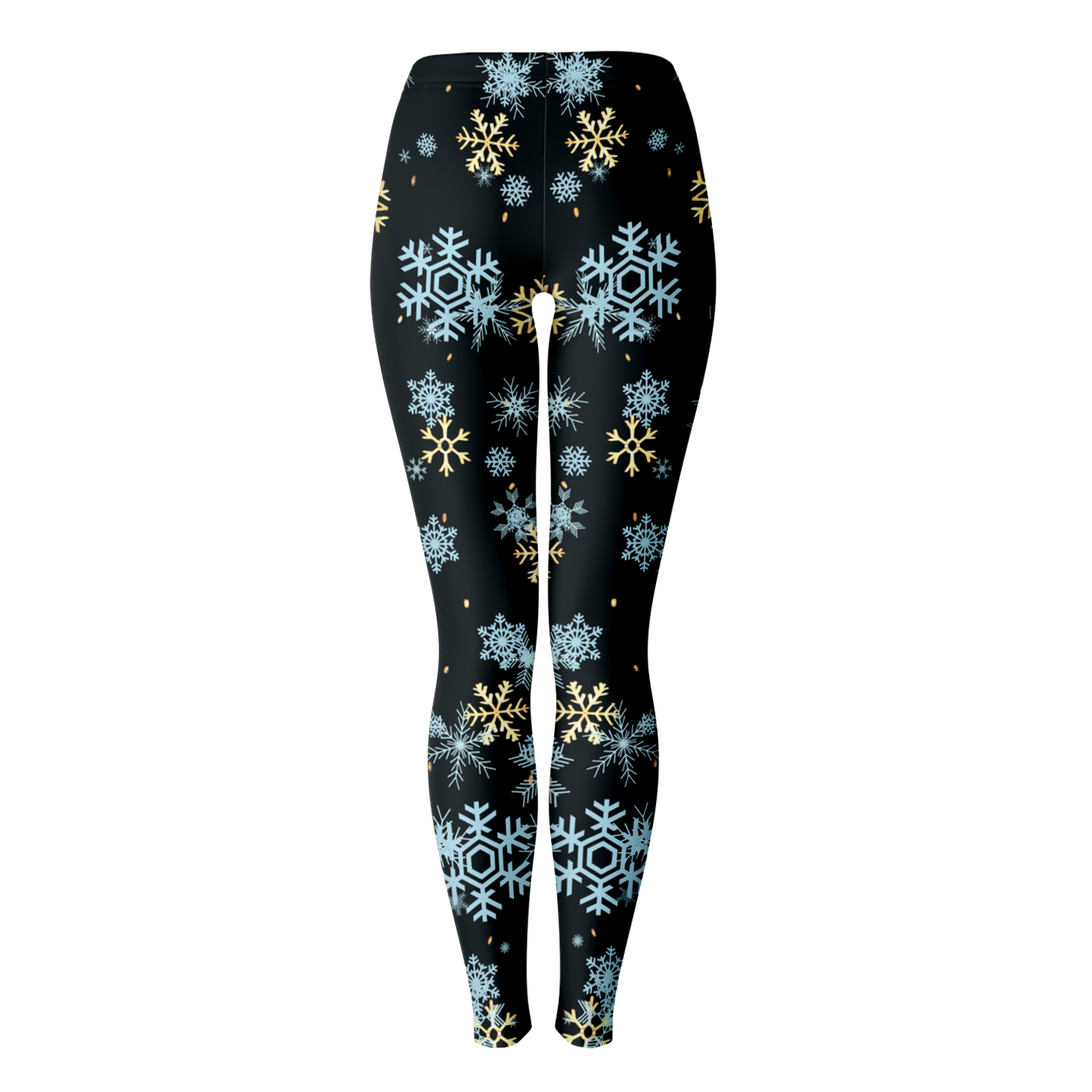 Black Snowfall Christmas Leggings