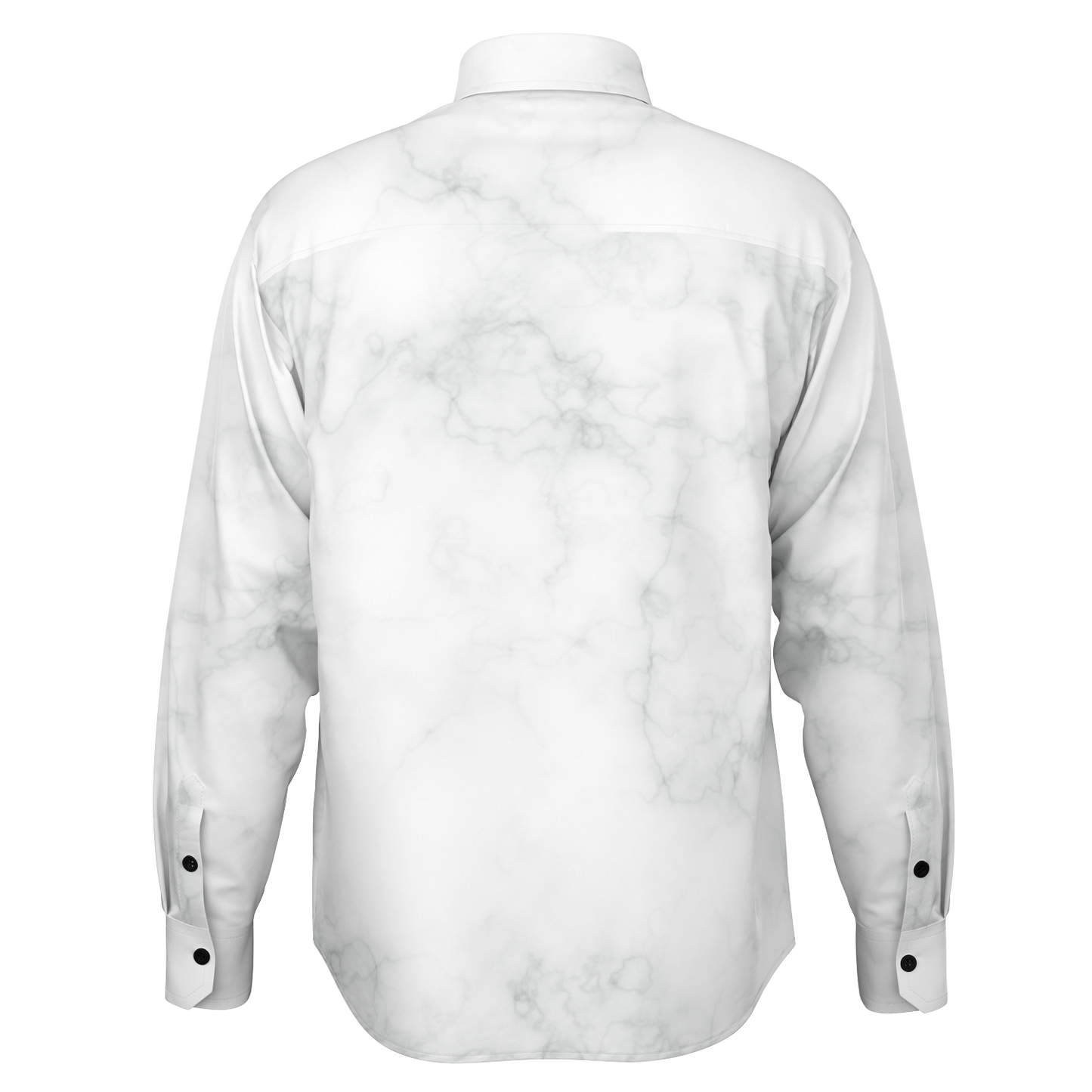 White Marble Long Sleeve Button Down Shirt