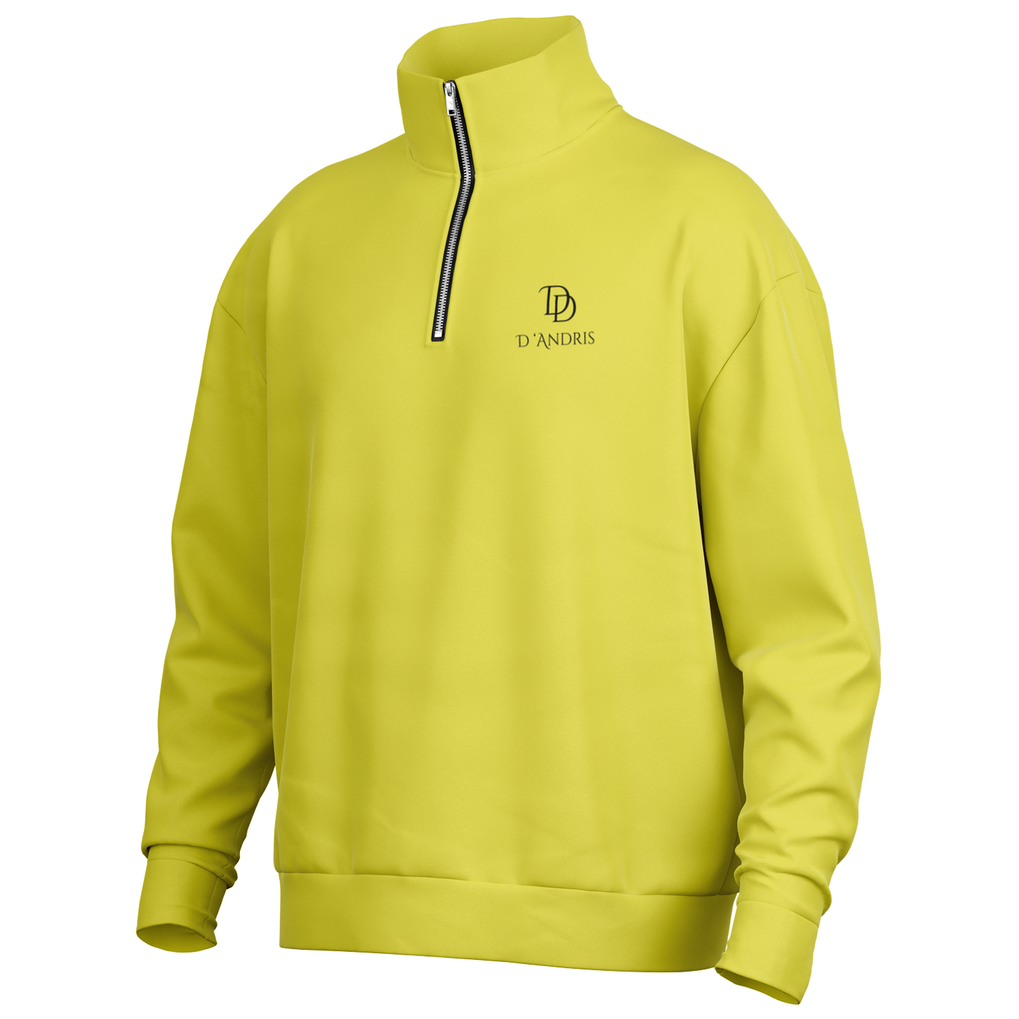 Yellow Heavyweight Over-sized Quarter Zip Sweatshirt