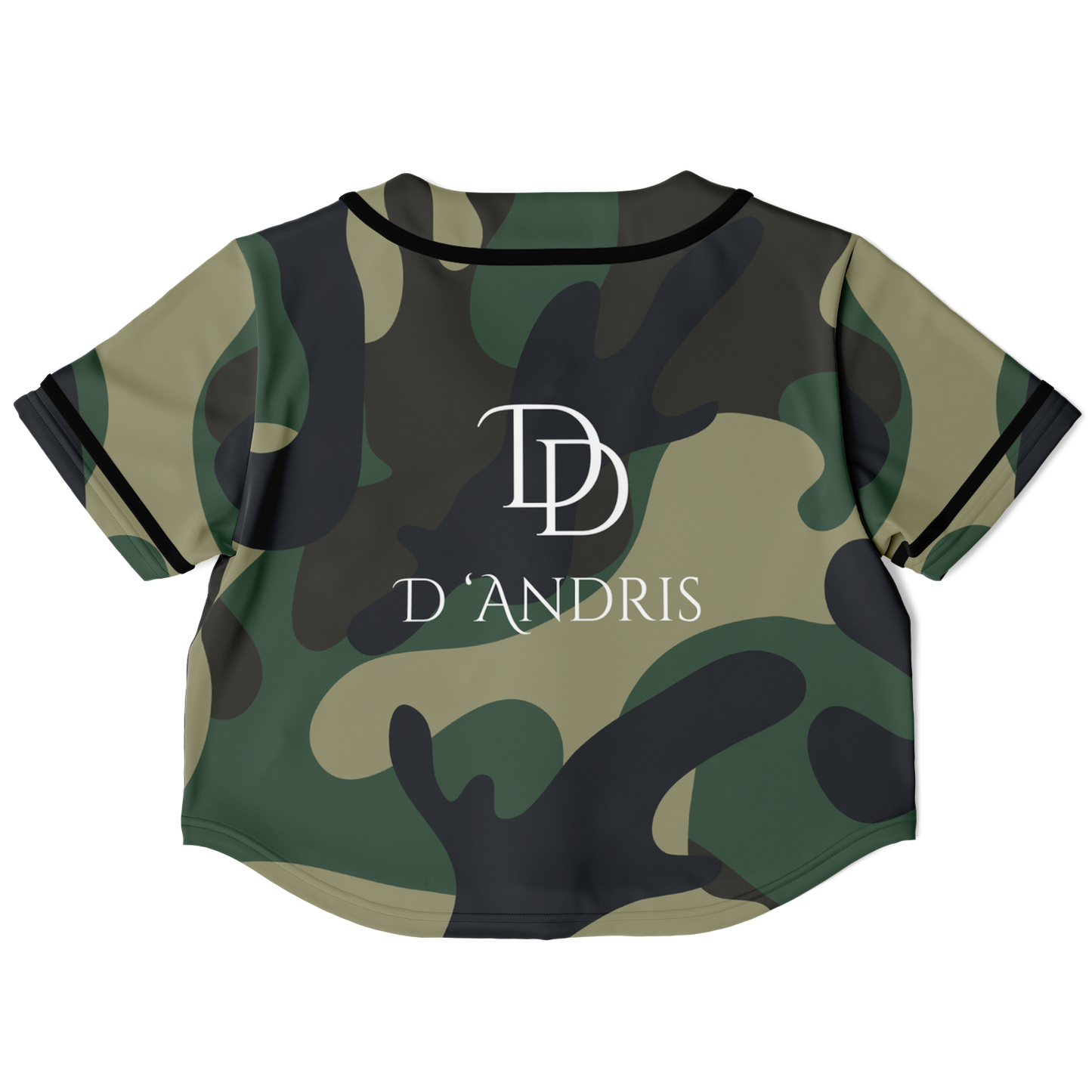 Camo Cropped Baseball Jersey