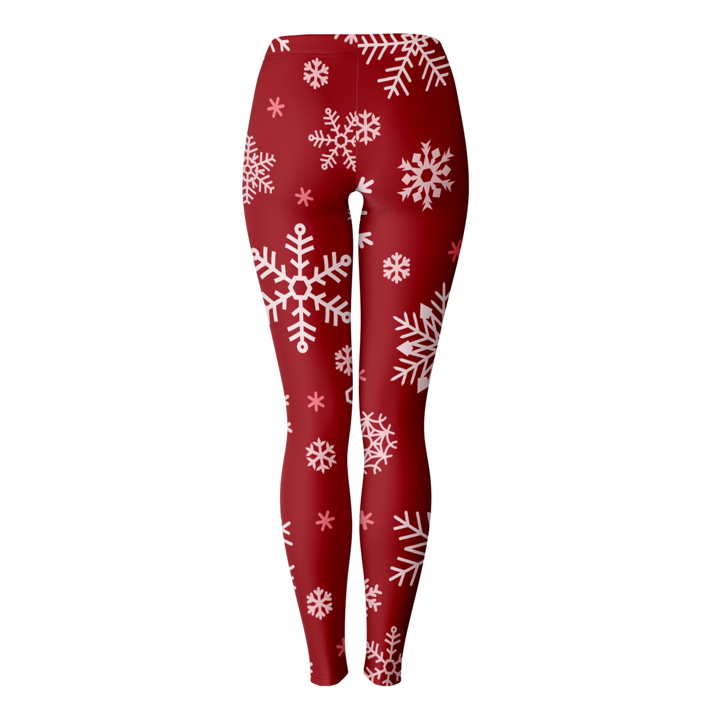 Red Snowfall Christmas Leggings