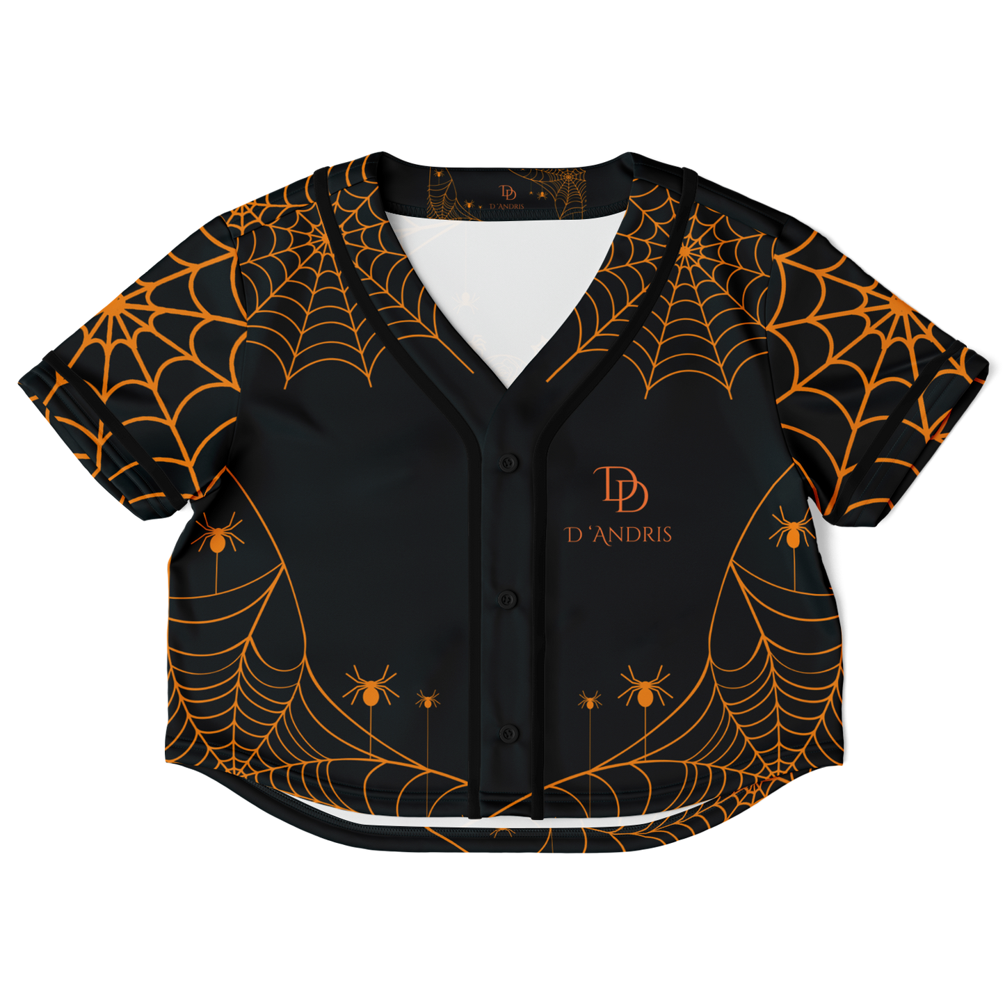 Halloween Web Cropped Baseball Jersey