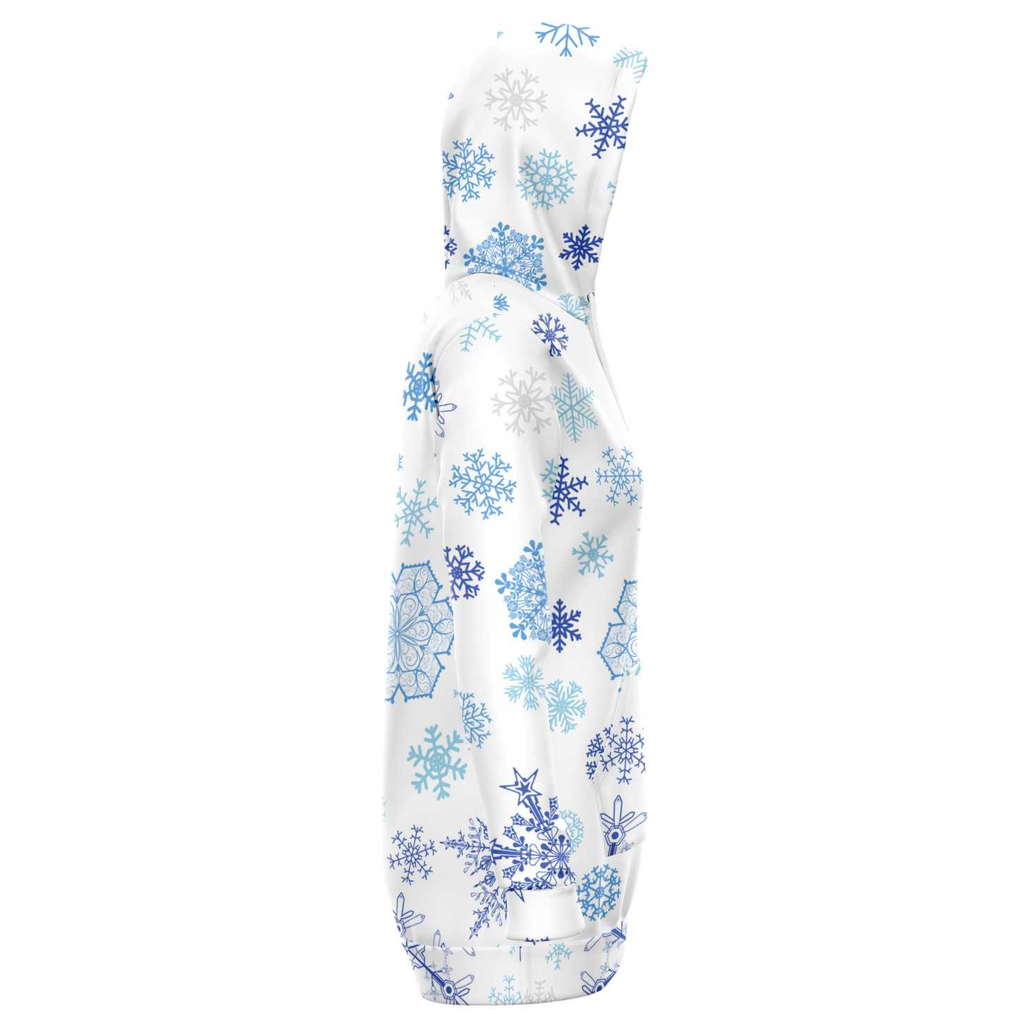 White Snowfall Christmas Longline Hoodie