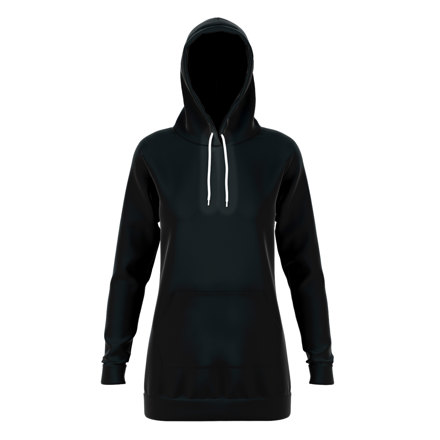 Black Longline Hoodie