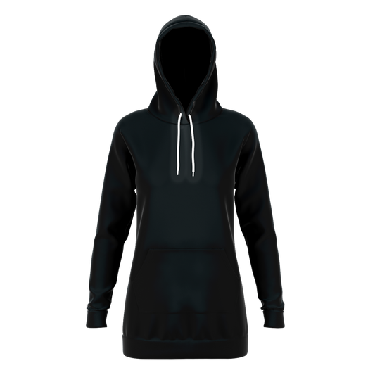 Black Longline Hoodie