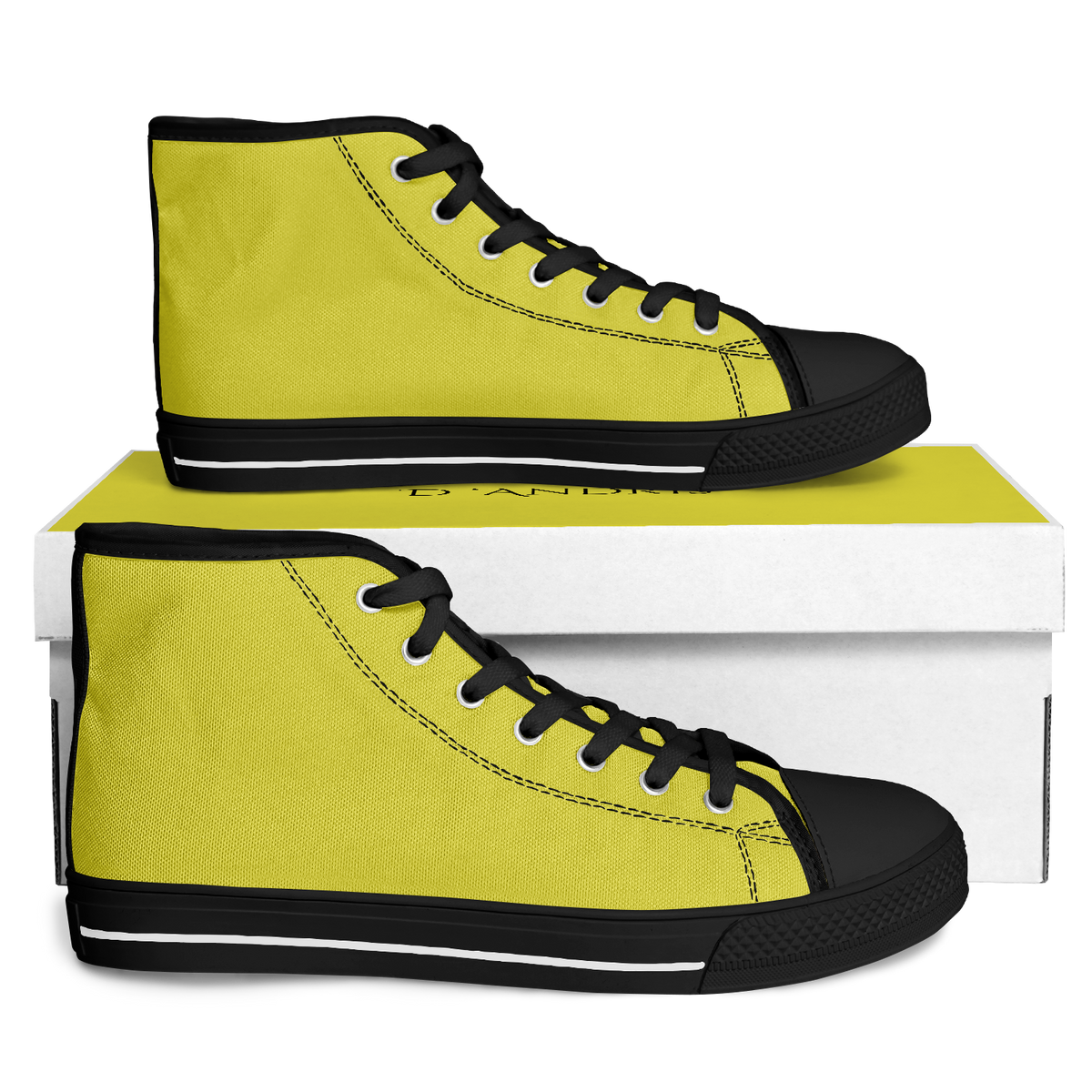 Yellow High Top Shoes