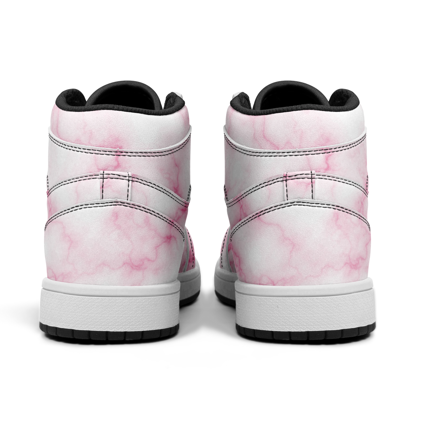 pink Marble High Top Shoes