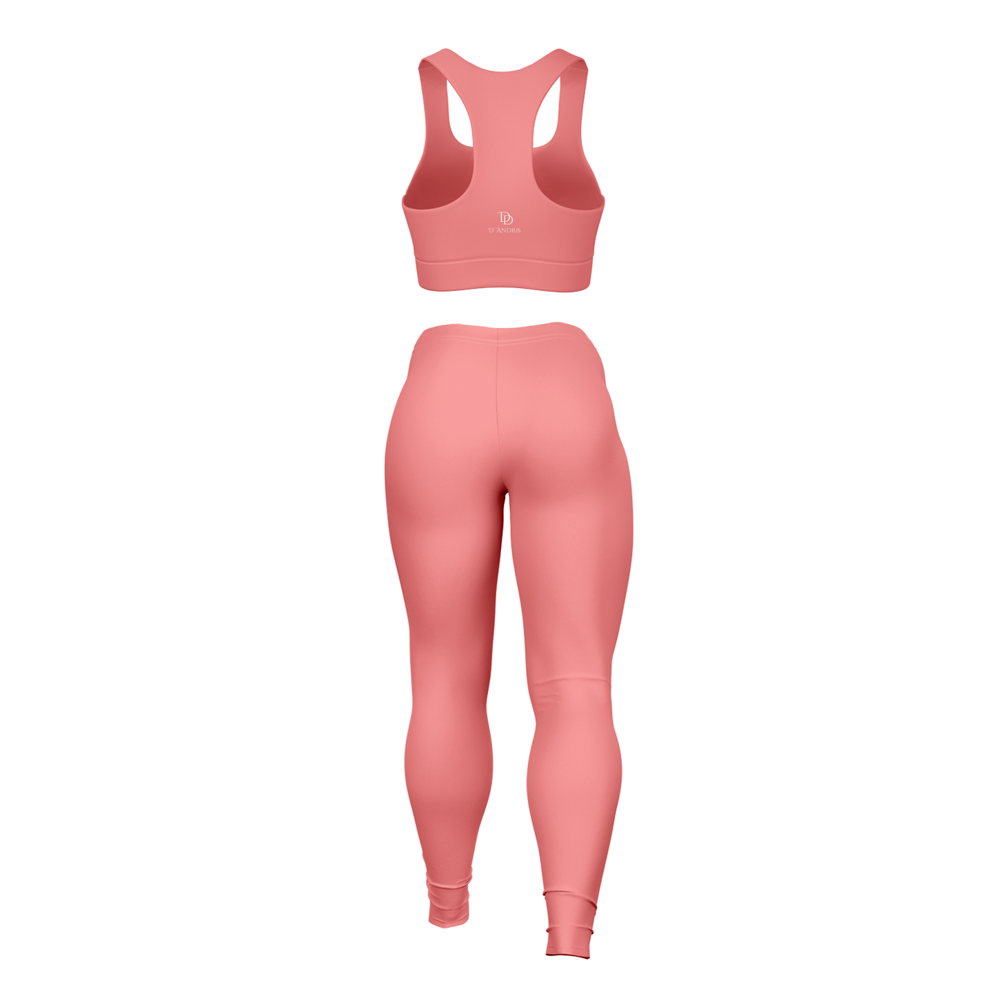 Salmon Padded Sports Bra & Leggings