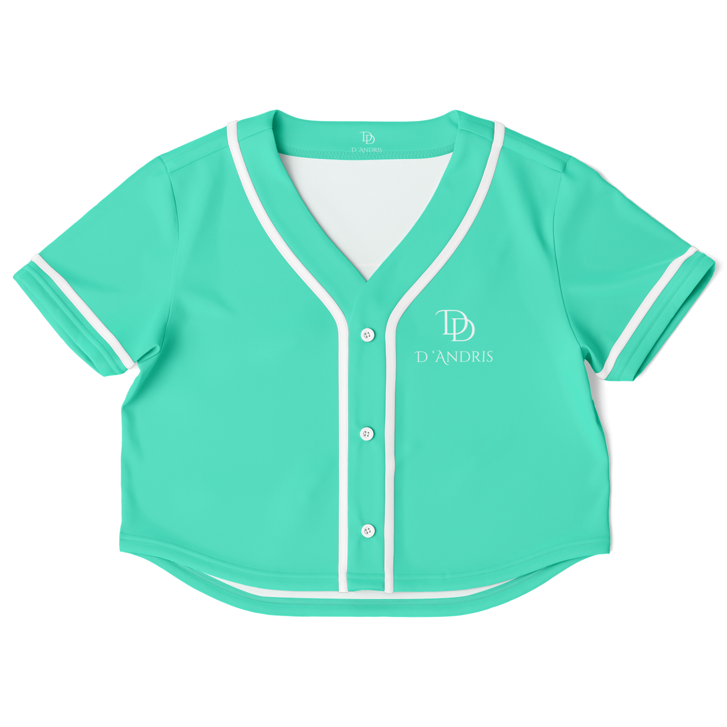 Mint Cropped Baseball Jersey