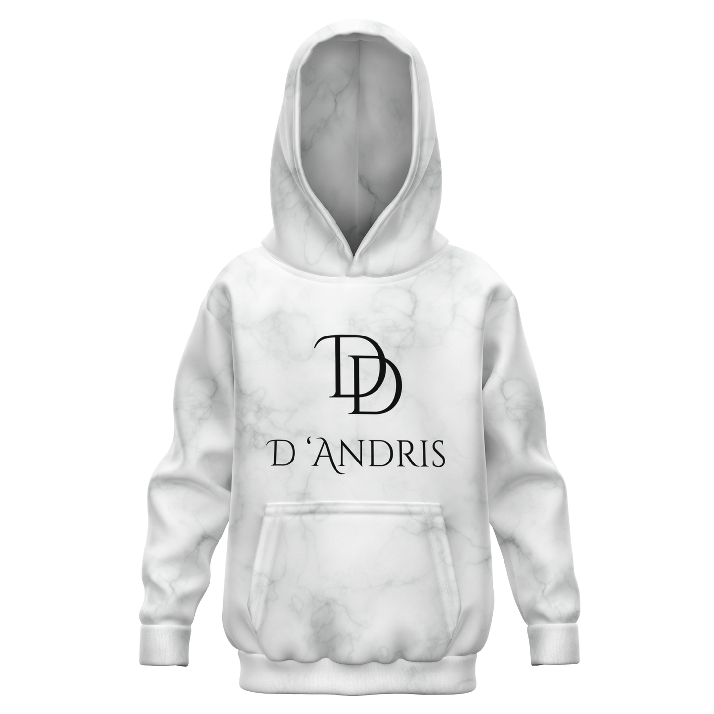 White Marble Kids Hoodie