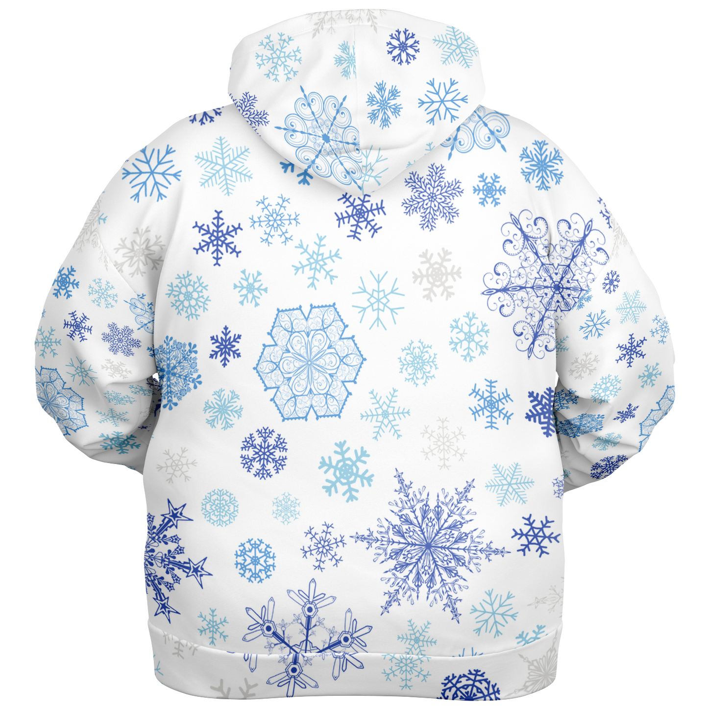 White Snowfall Christmas Plus-size ZipHoodie