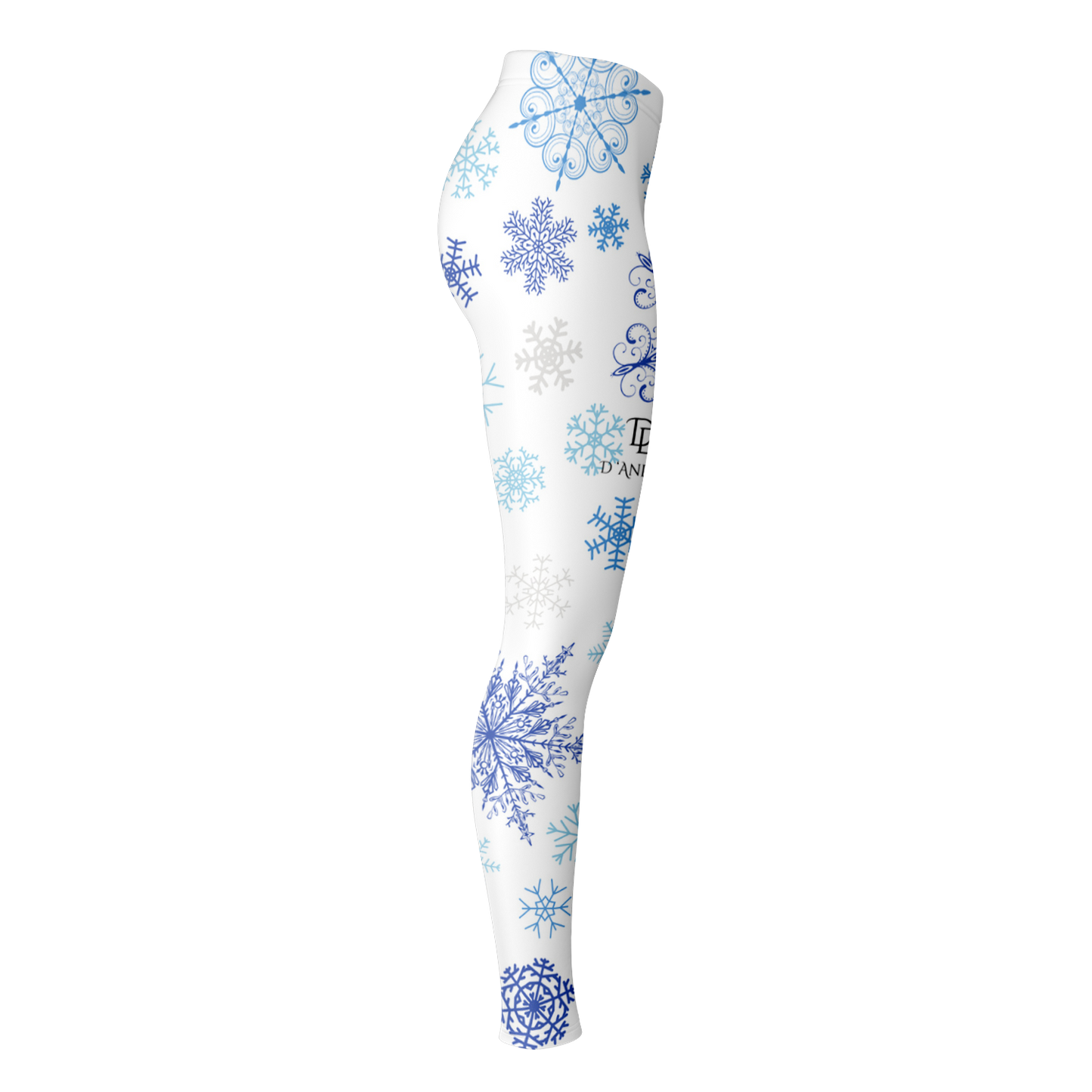 White Snowfall Christmas Leggings