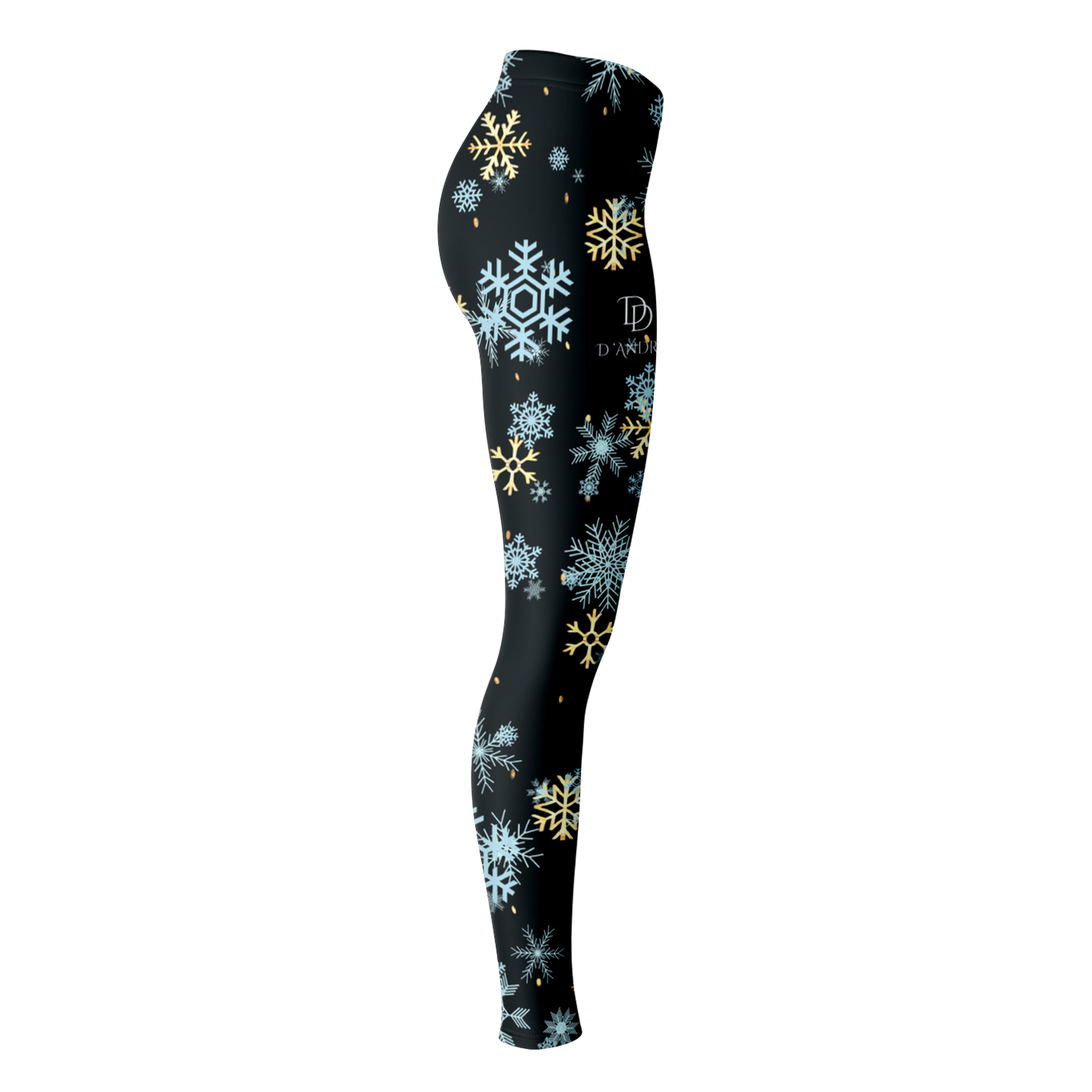 Black Snowfall Christmas Leggings