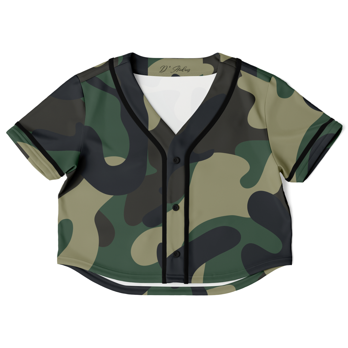 Camo Cropped Baseball Jersey
