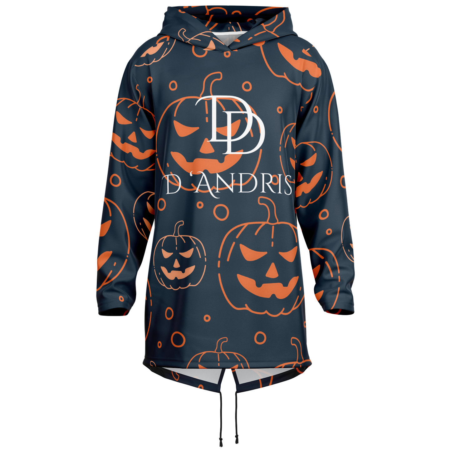 Halloween Jack-O-Lantern Heavyweight Elongated Hoodie