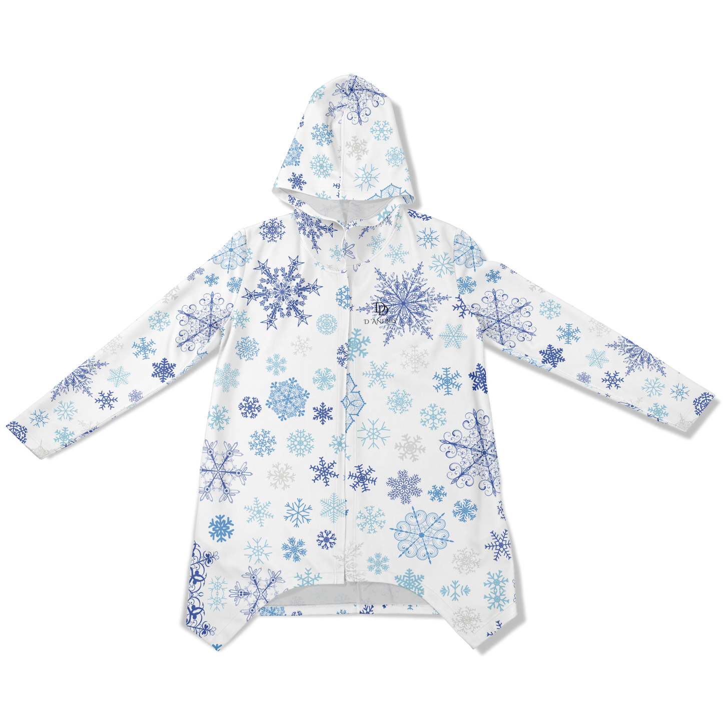 White Snowfall Christmas Heavyweight Elongated Cloak