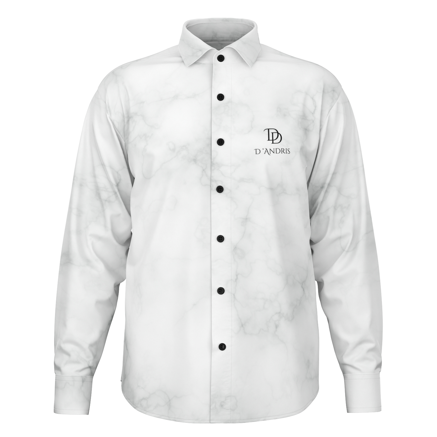 Marble Long Sleeve Button Down Shirt