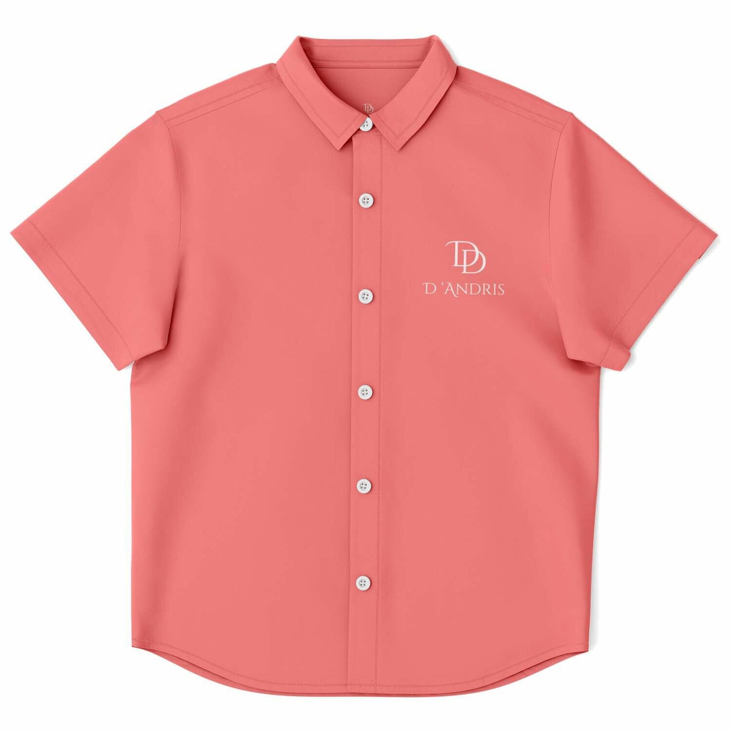Salmon Kids/Youth Short Sleeve Button Down Shirt