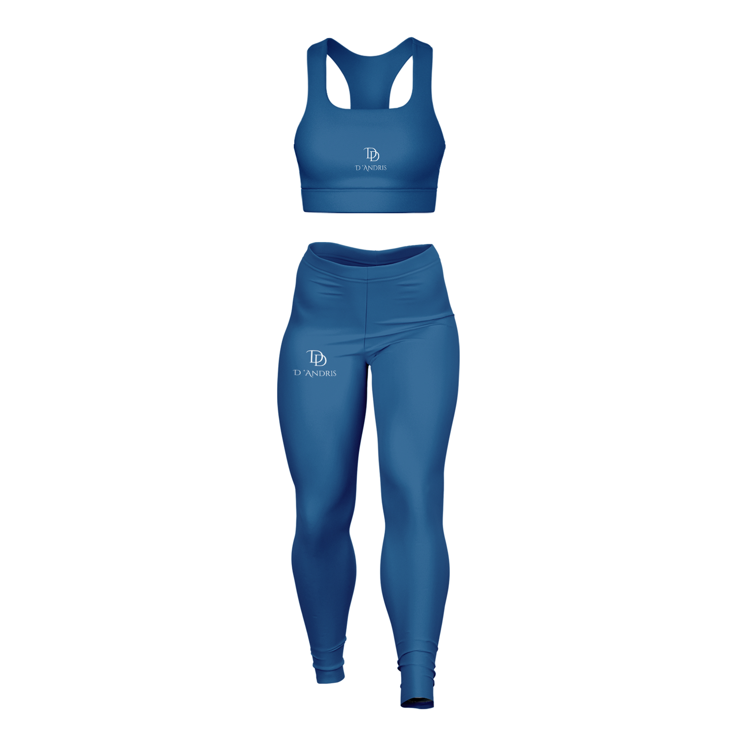 Blue Padded Sports Bra & Leggings