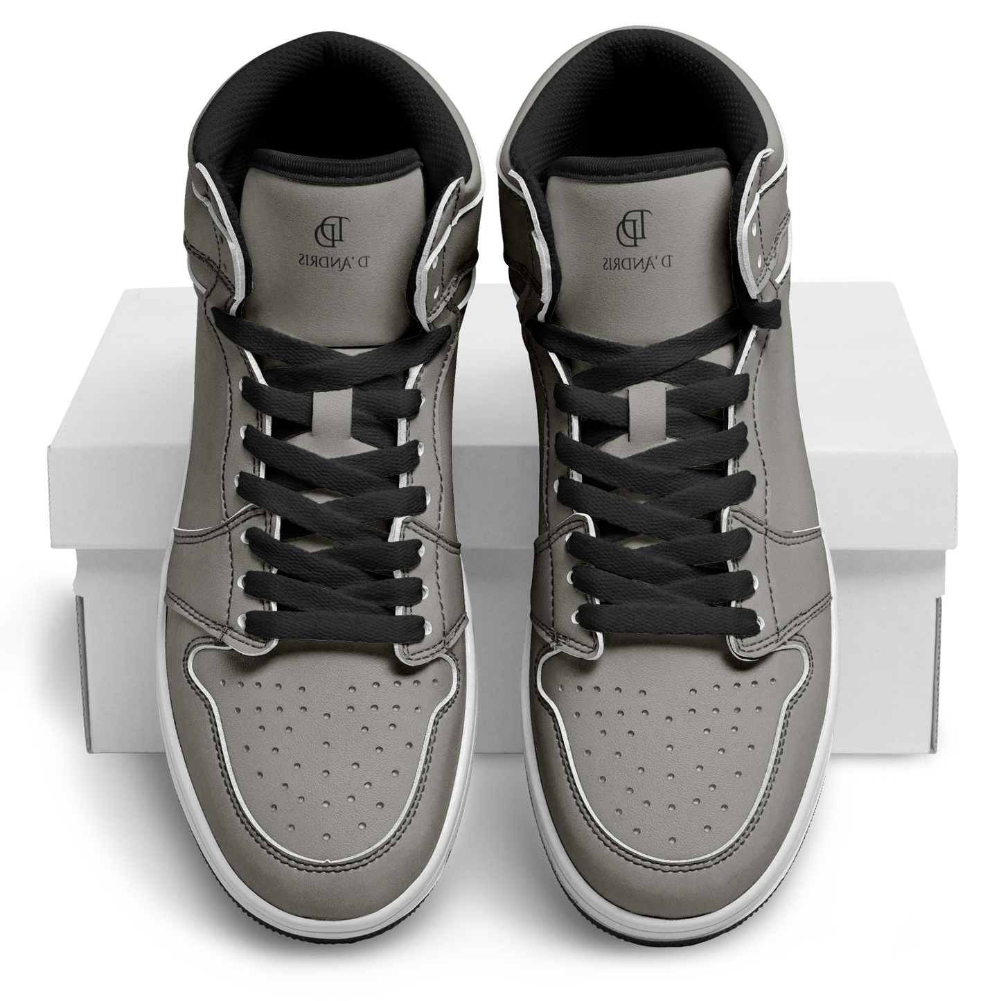 Gray High Top Shoes
