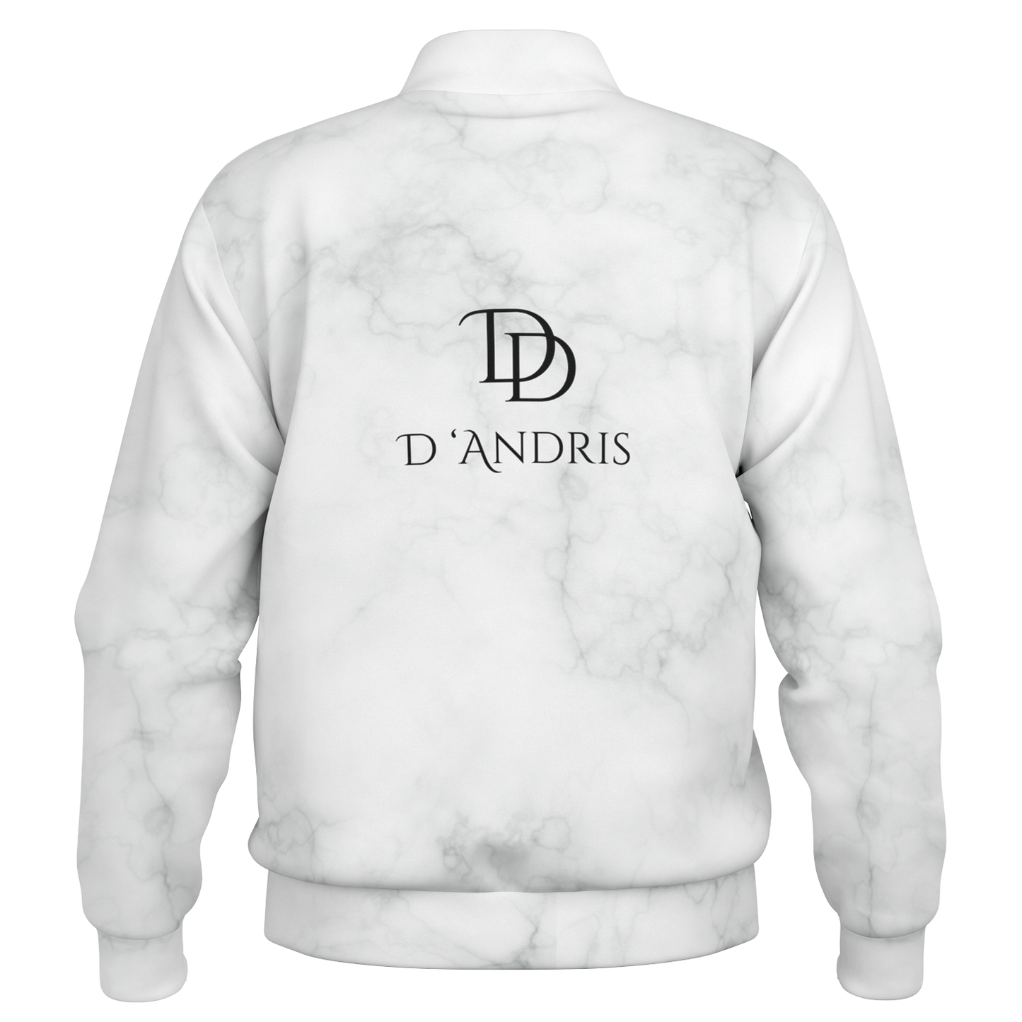 White Marble Baseball Jacket