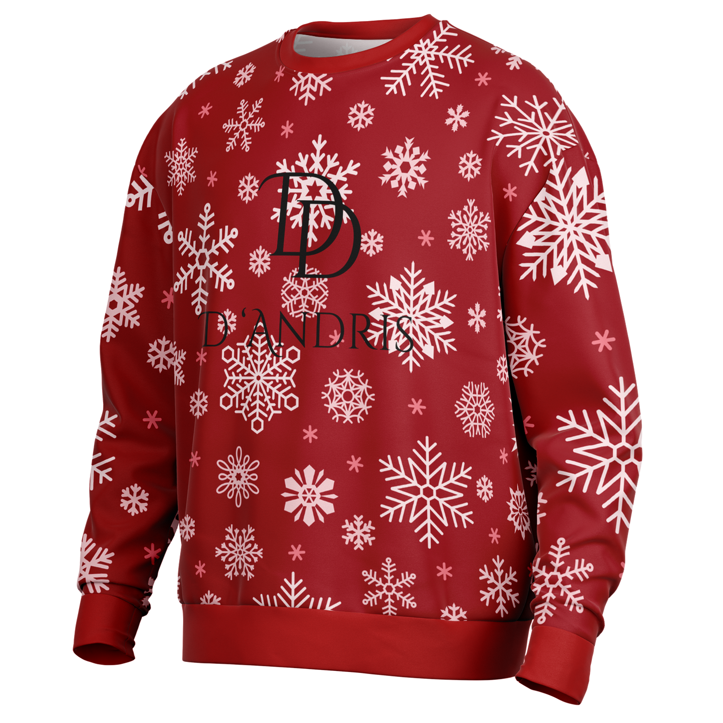 Red Snowfall Christmas Heavyweight Oversized Sweatshirt