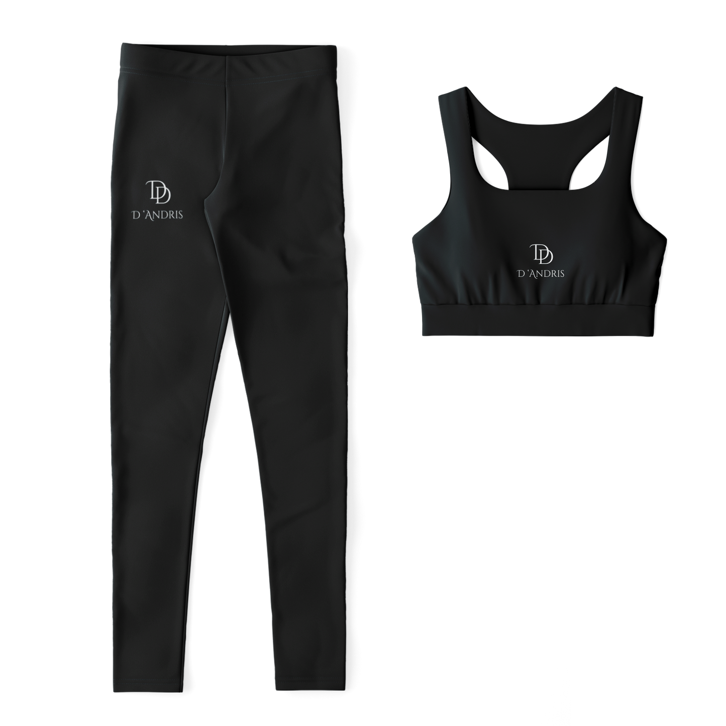 Black Padded Sports Bra & Leggings