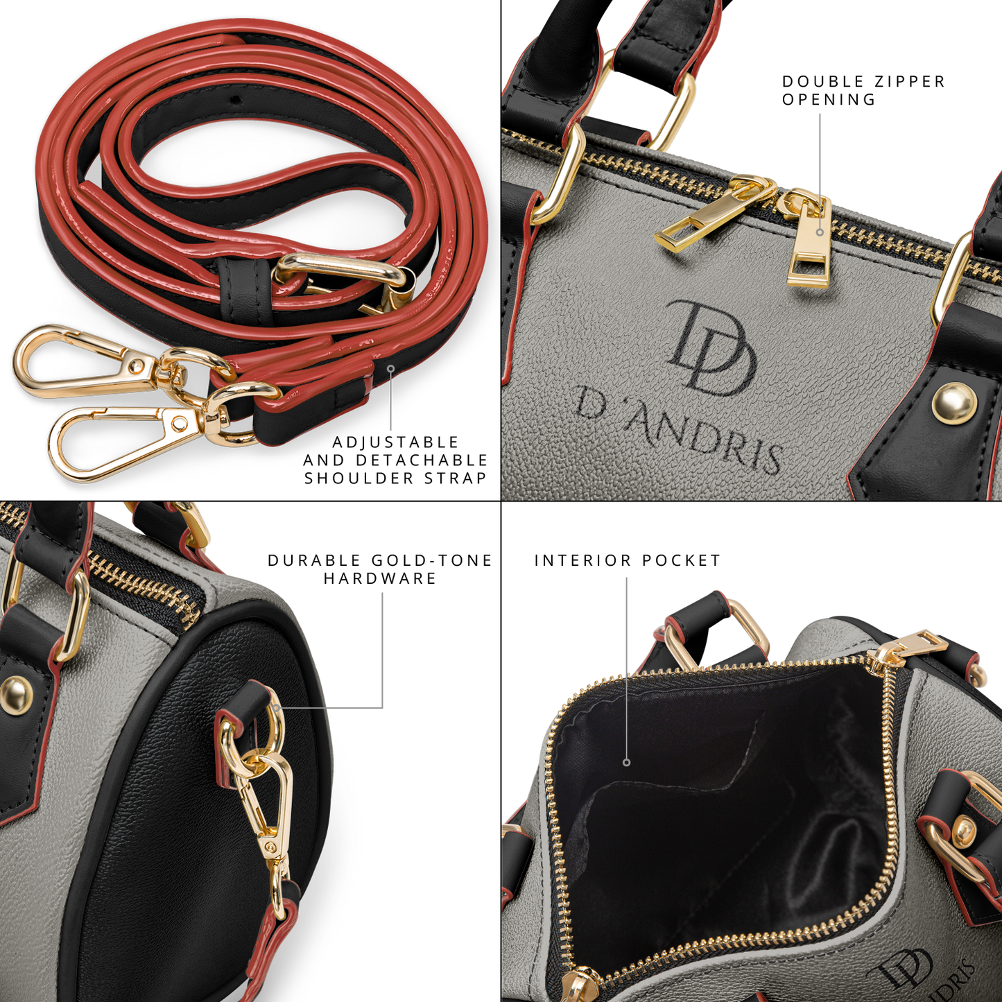 Gray Cross-body Handbag