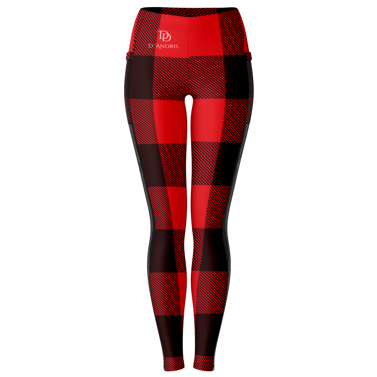 Plaid Mesh Pocket Legging