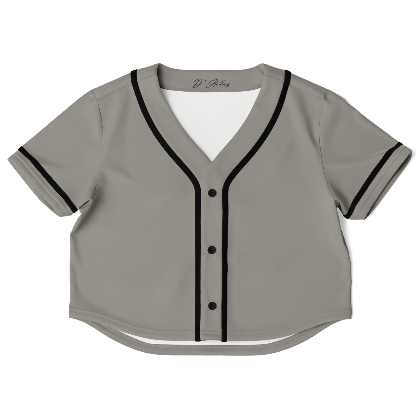 Gray Cropped Baseball Jersey