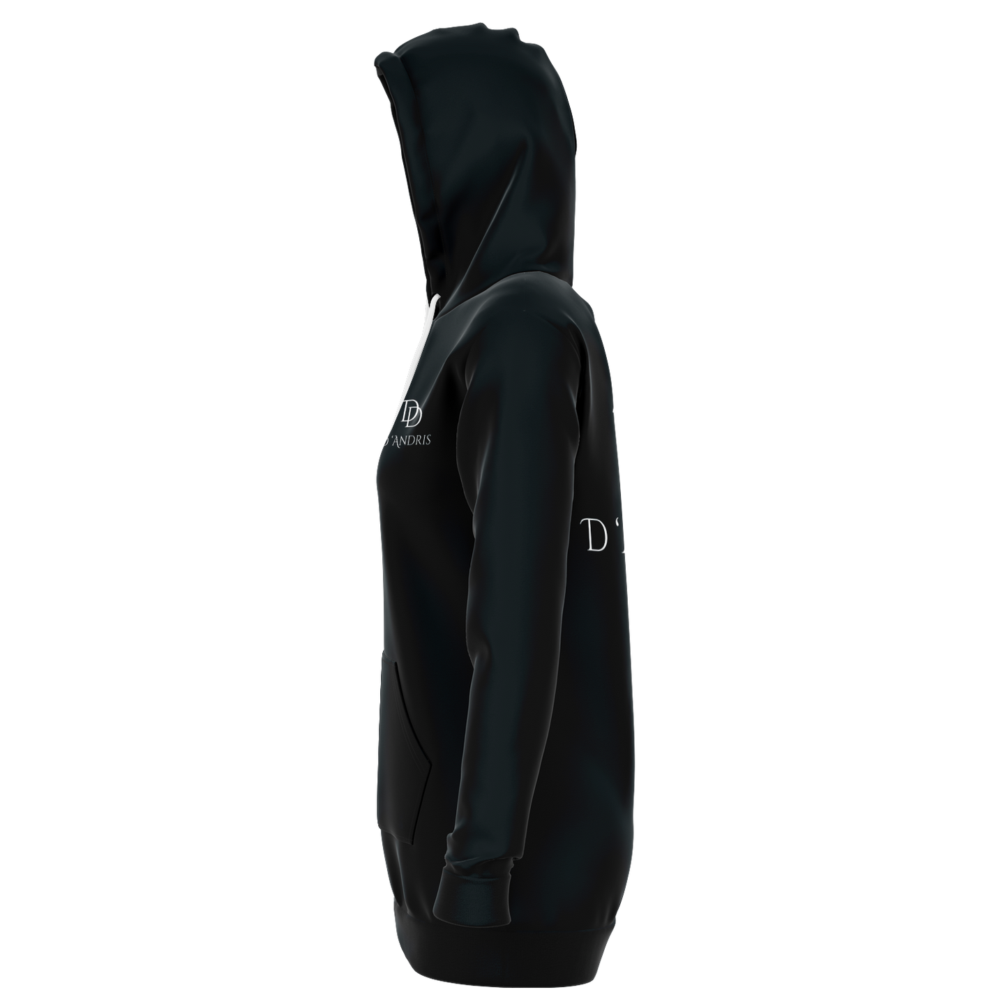 Black Longline Hoodie
