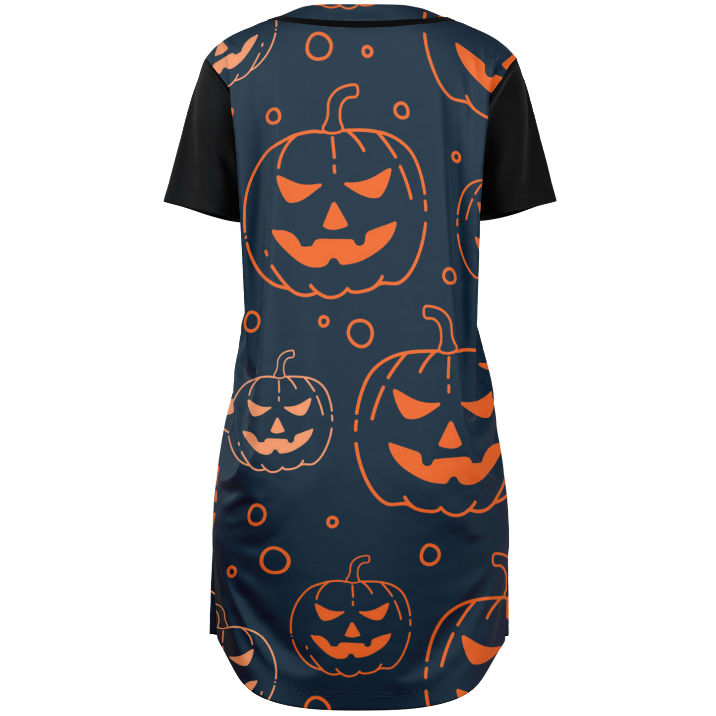 Halloween Jack-O-Lantern Baseball Jersey Dress