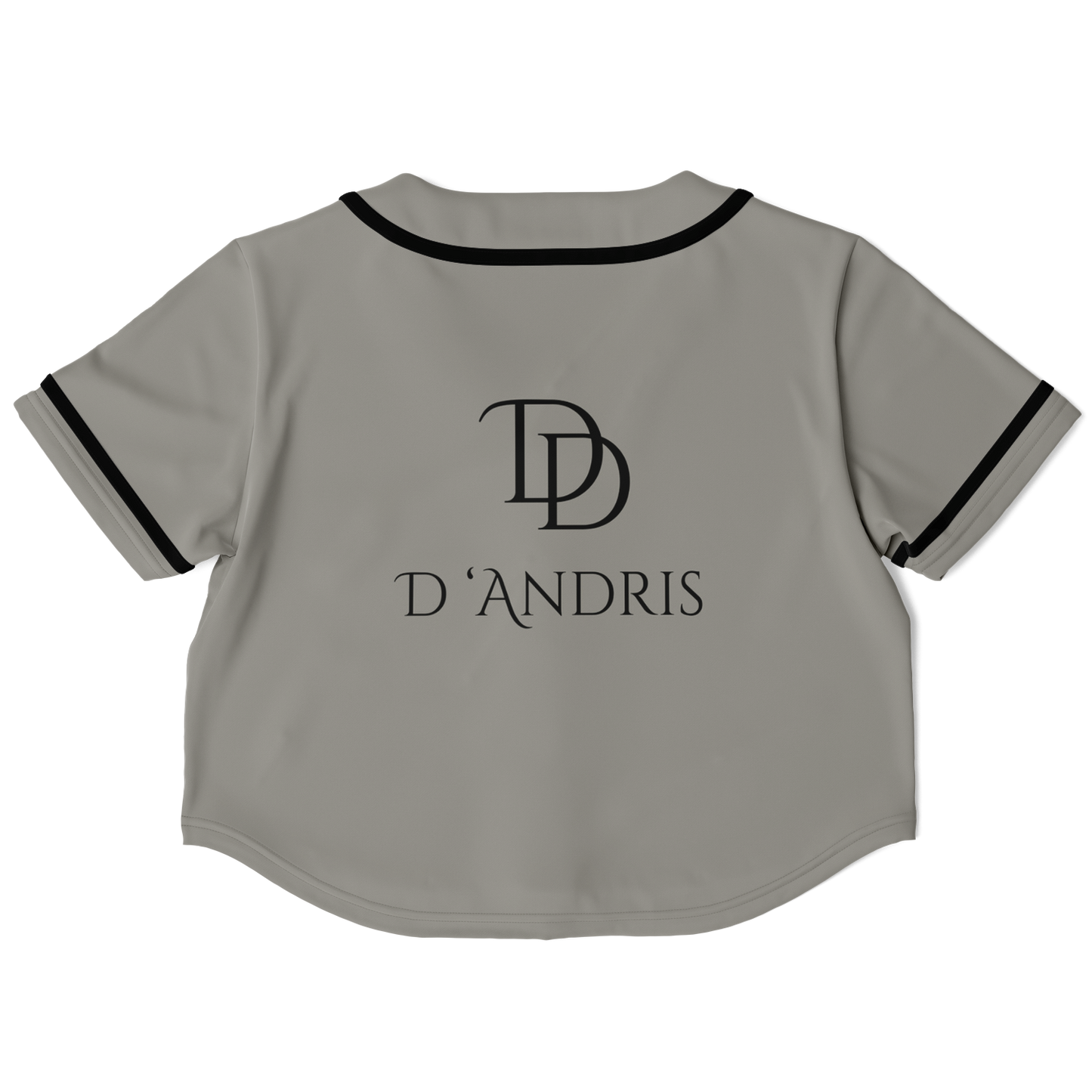 Gray Cropped Baseball Jersey