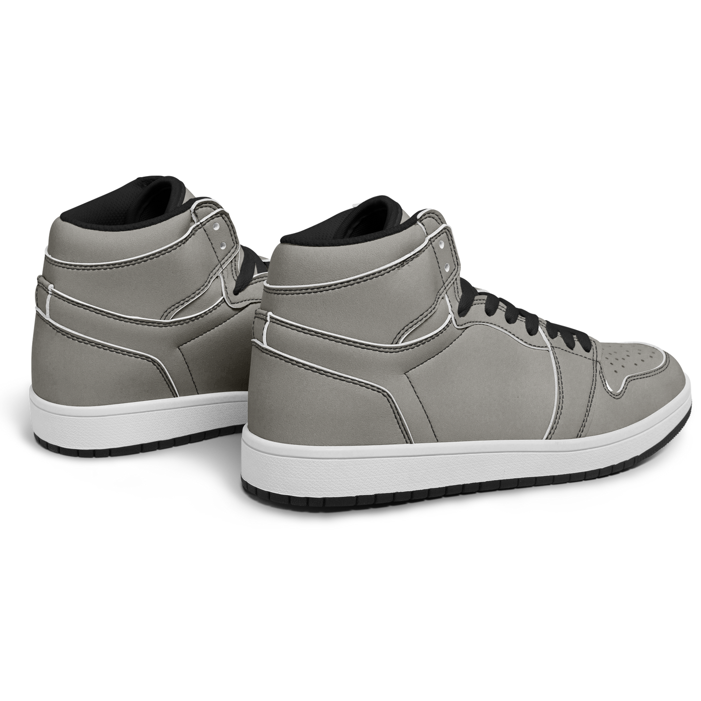 Gray High Top Shoes