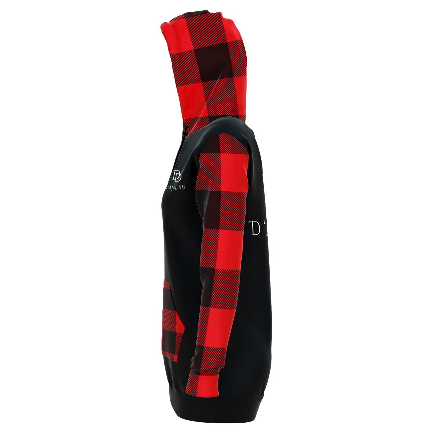 Plaid Longline Hoodie