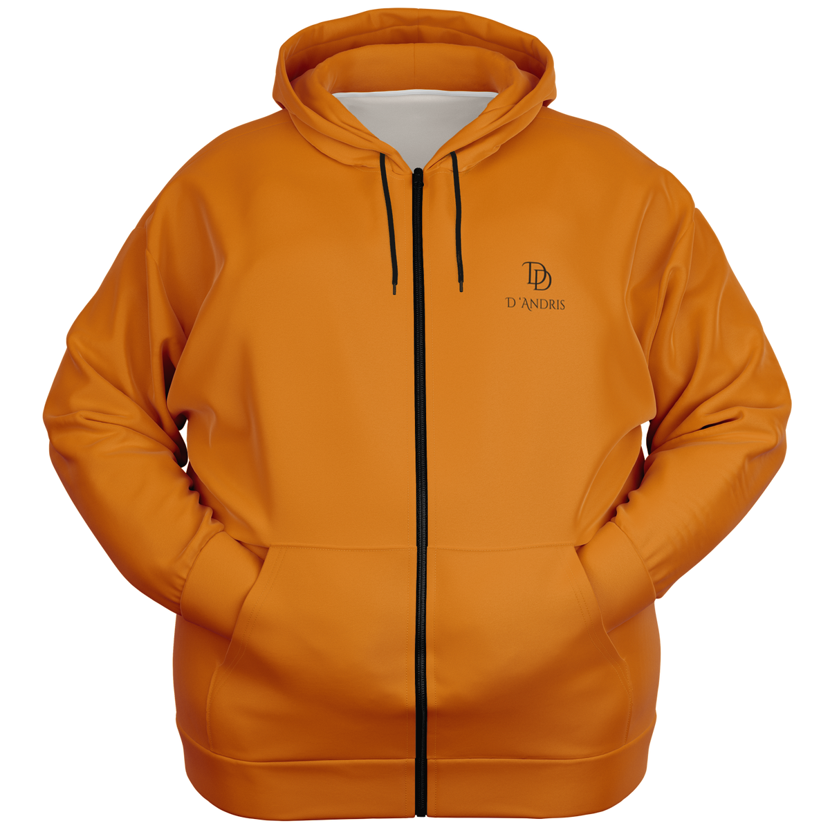 Orange Plus-size Ziphoodie