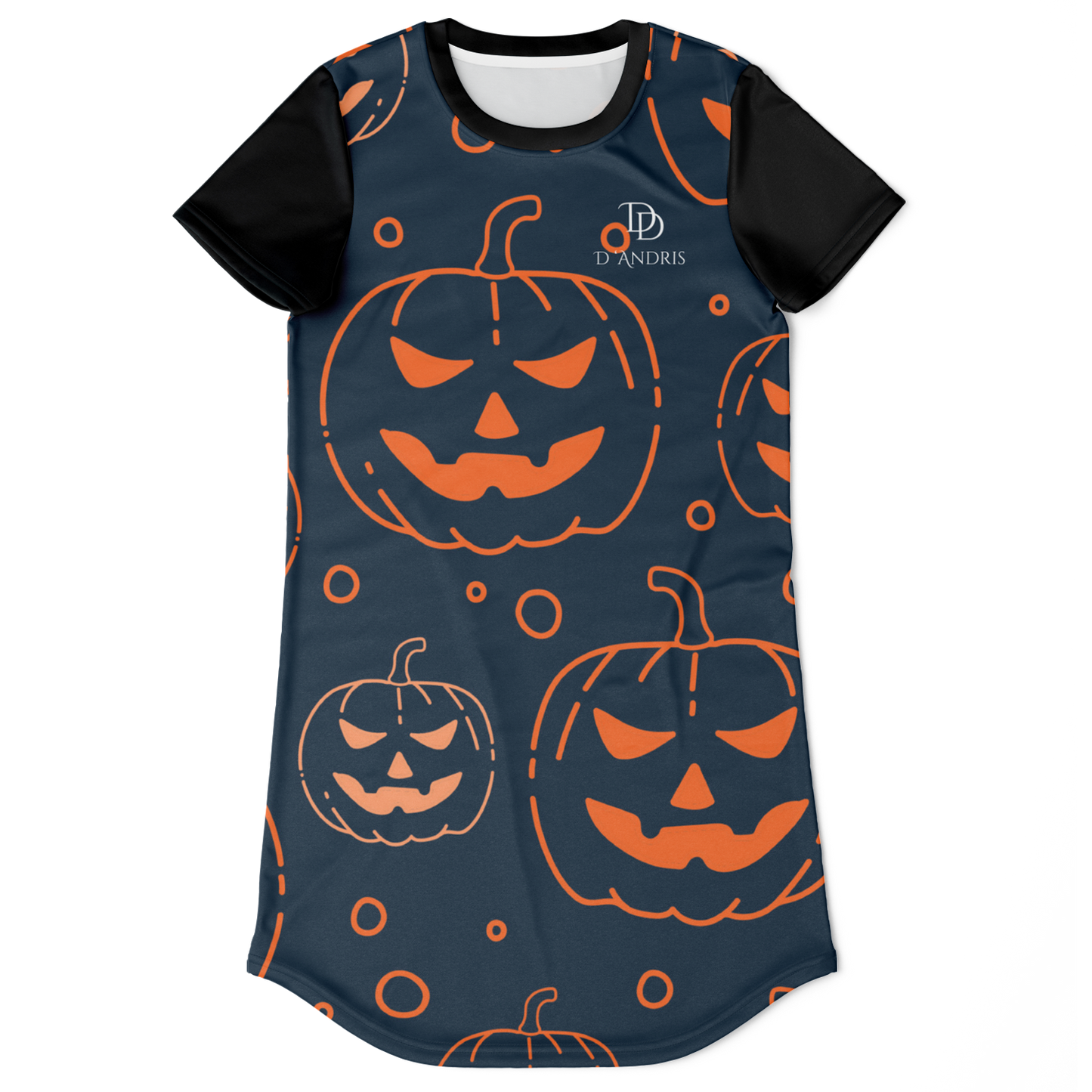 Halloween Jack-O-Lantern T-Shirt Dress