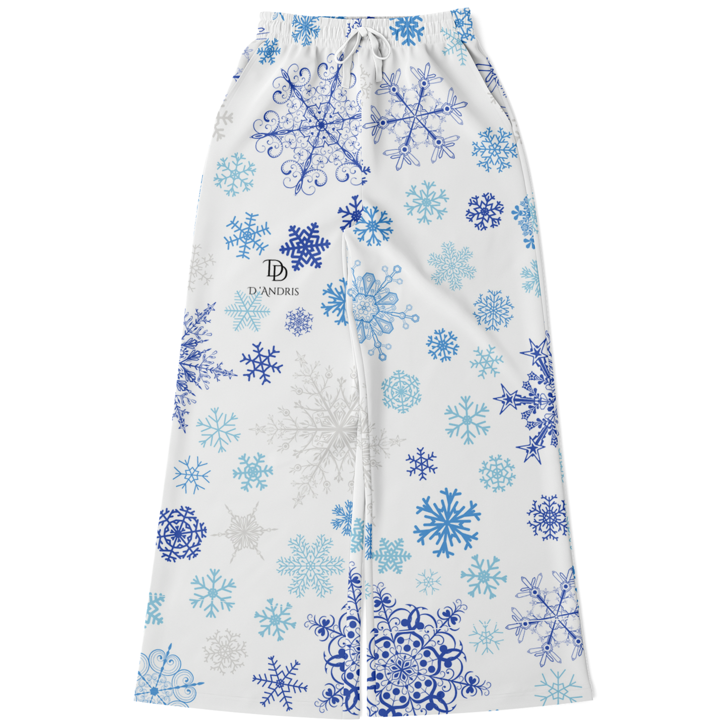 White Snowfall Christmas Flare Jogger