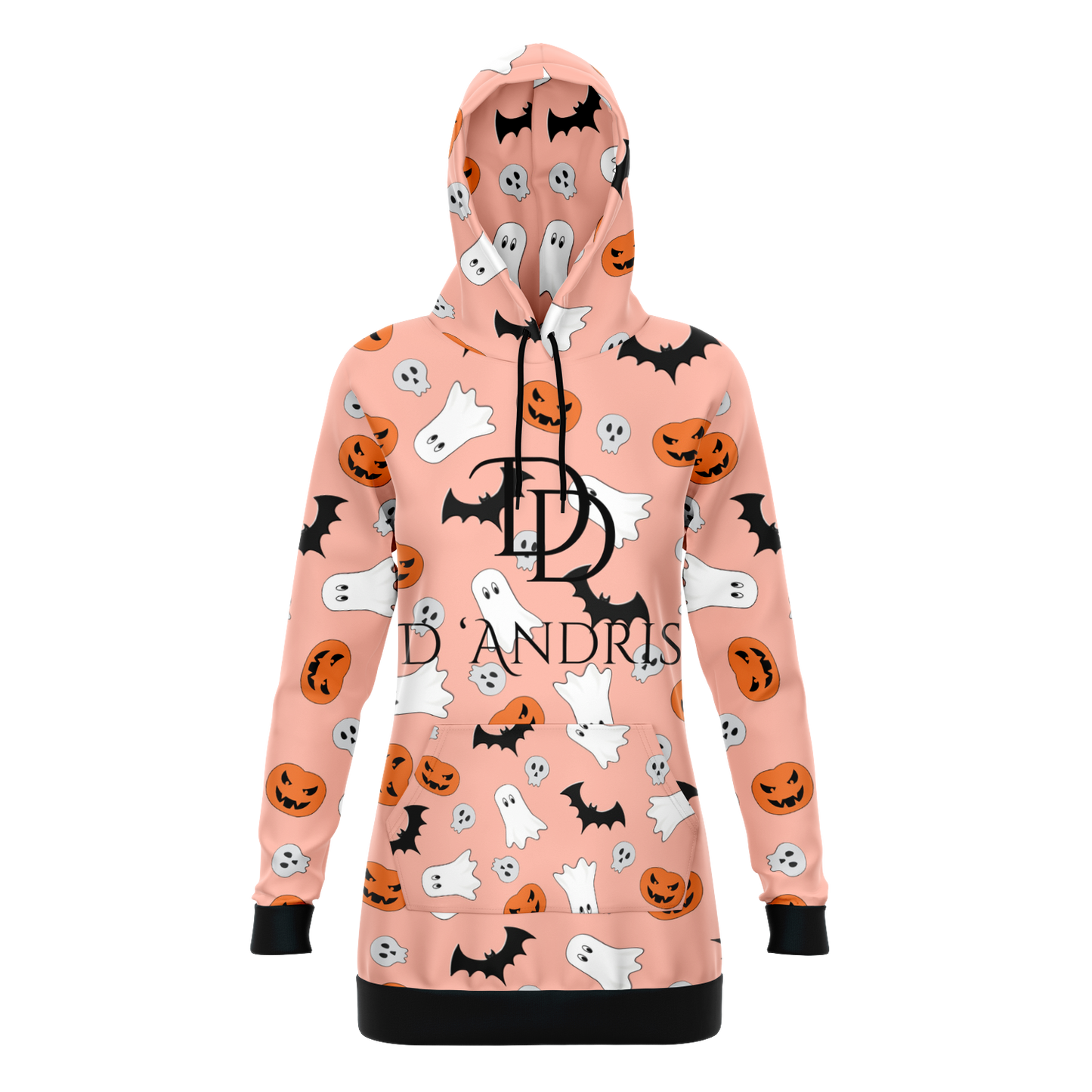 Halloween Boo Longline Hoodie