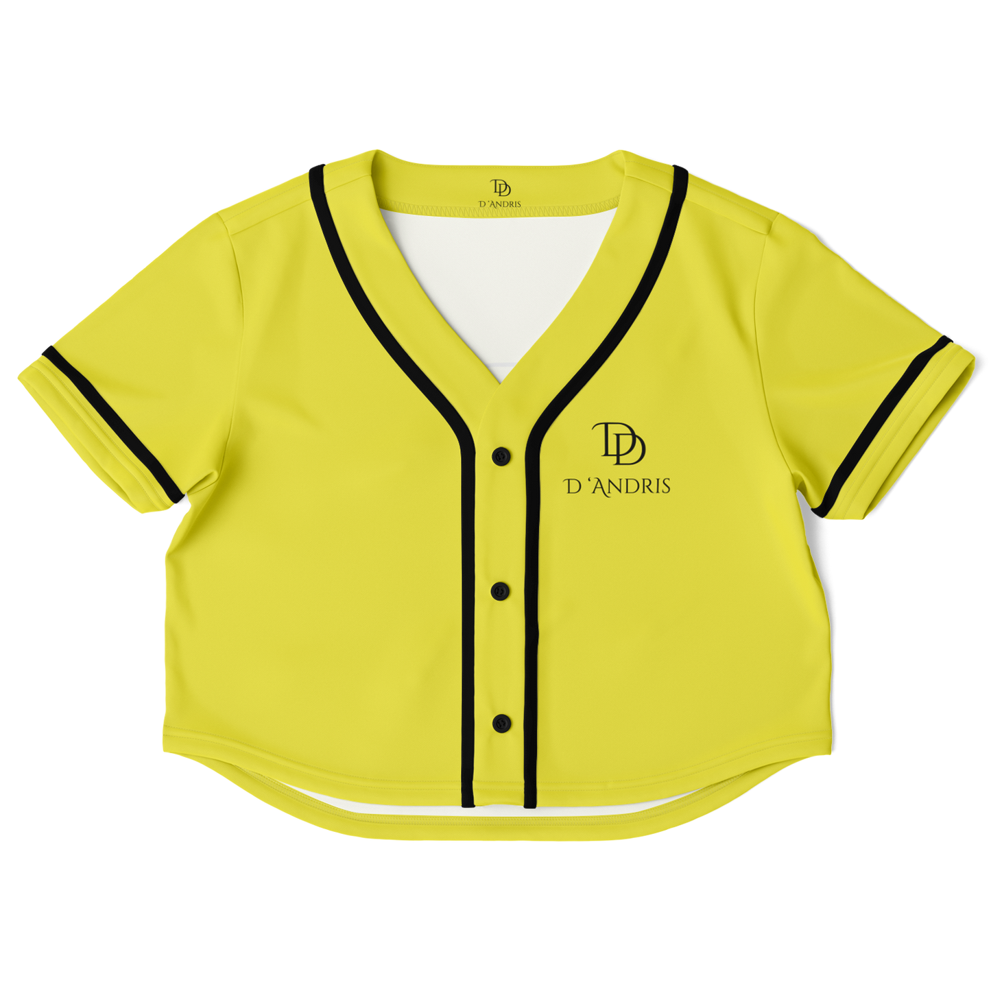 Yellow Cropped Baseball Jersey