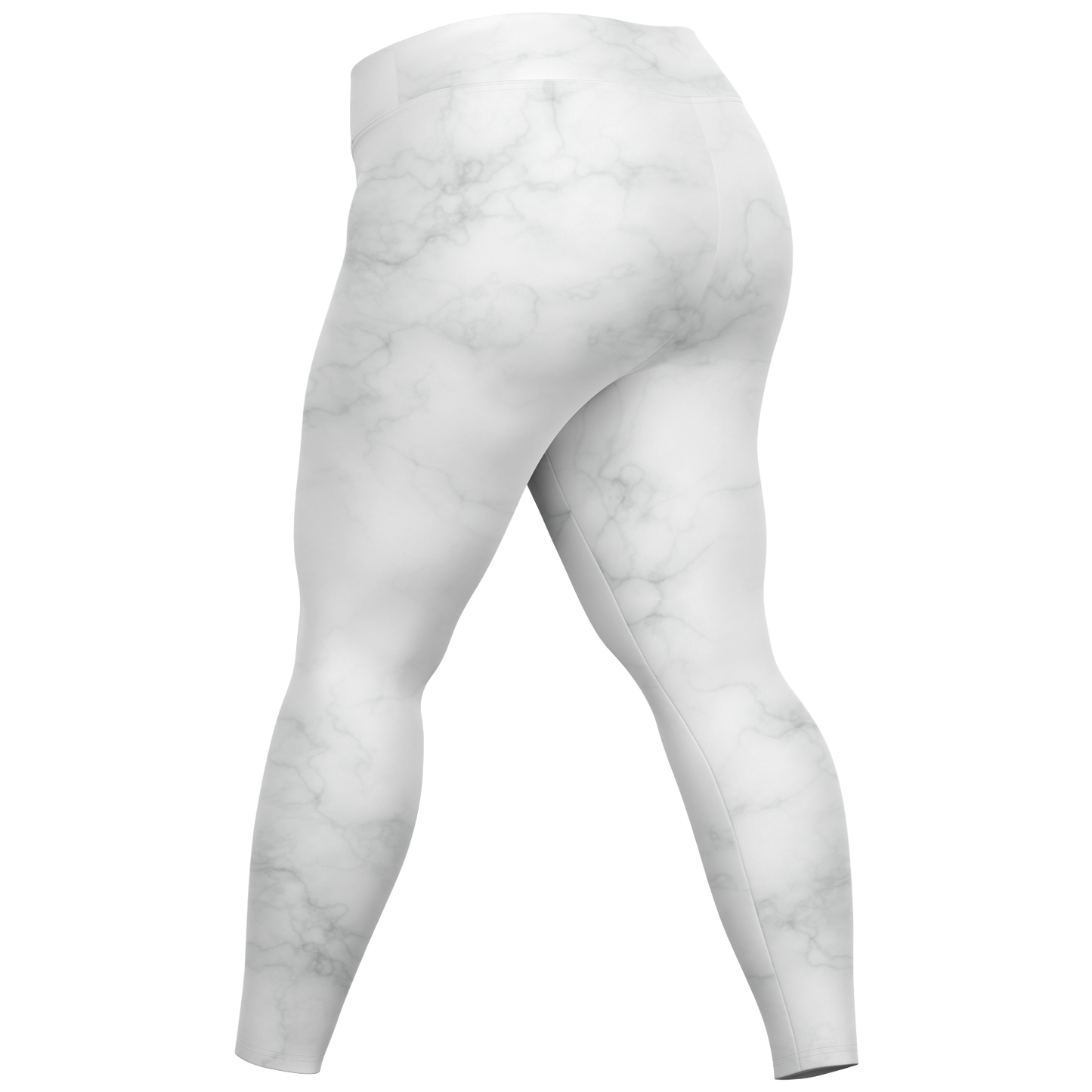 White Marble Plus-Size Legging