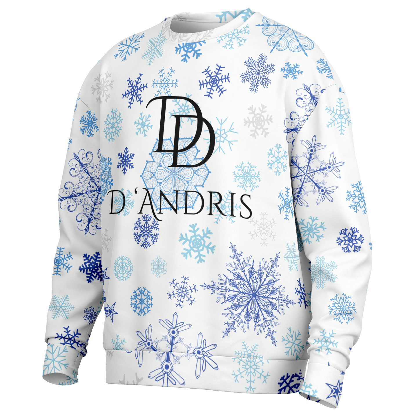 White Snowfall Christmas Heavyweight Oversized Sweatshirt