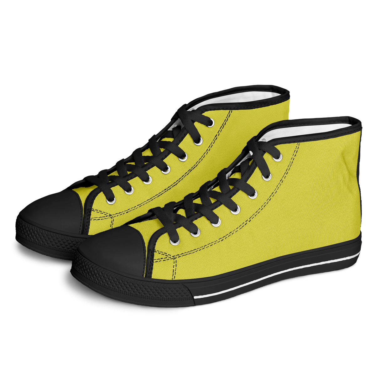 Yellow High Top Shoes
