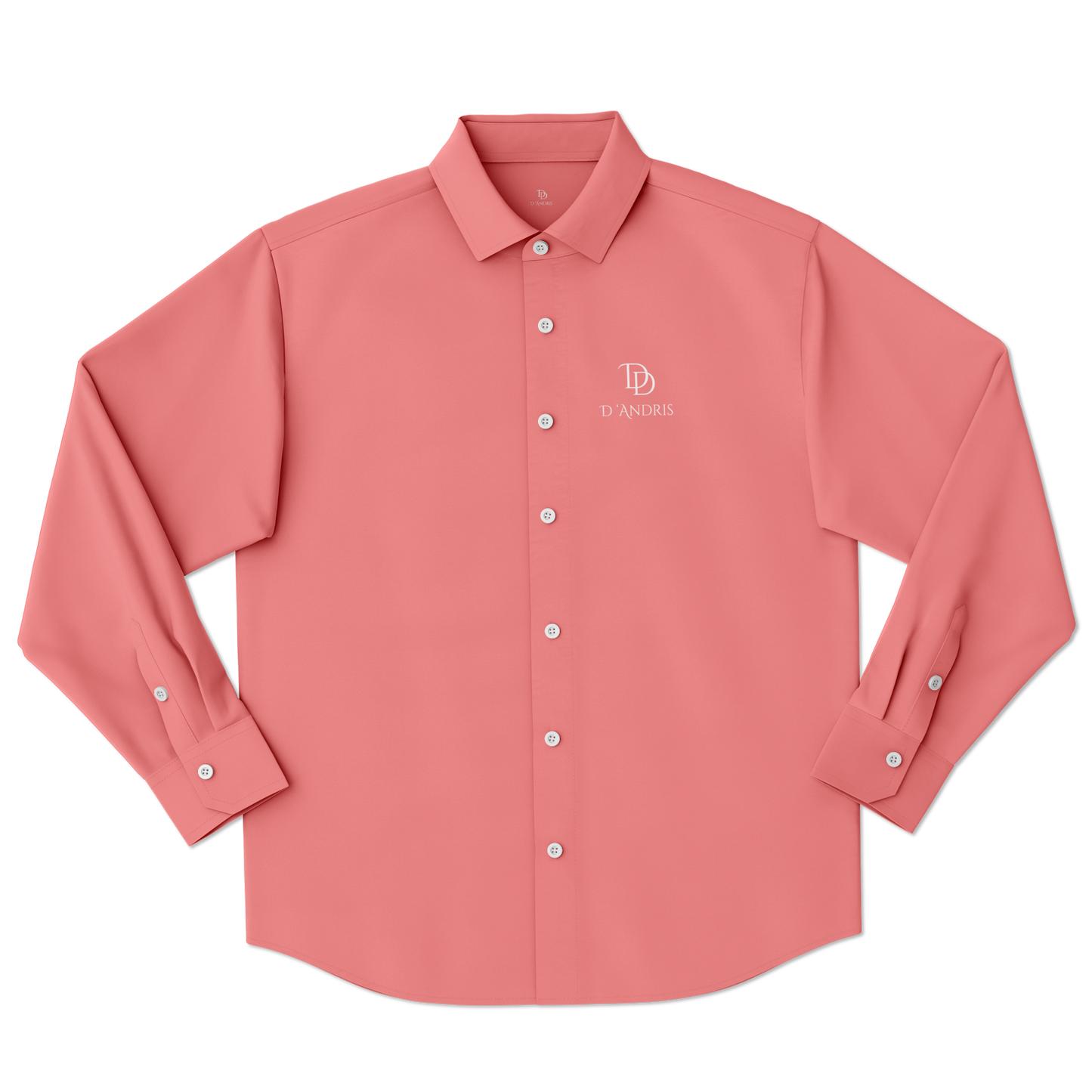 Salmon Long Sleeve Button Down Shirt