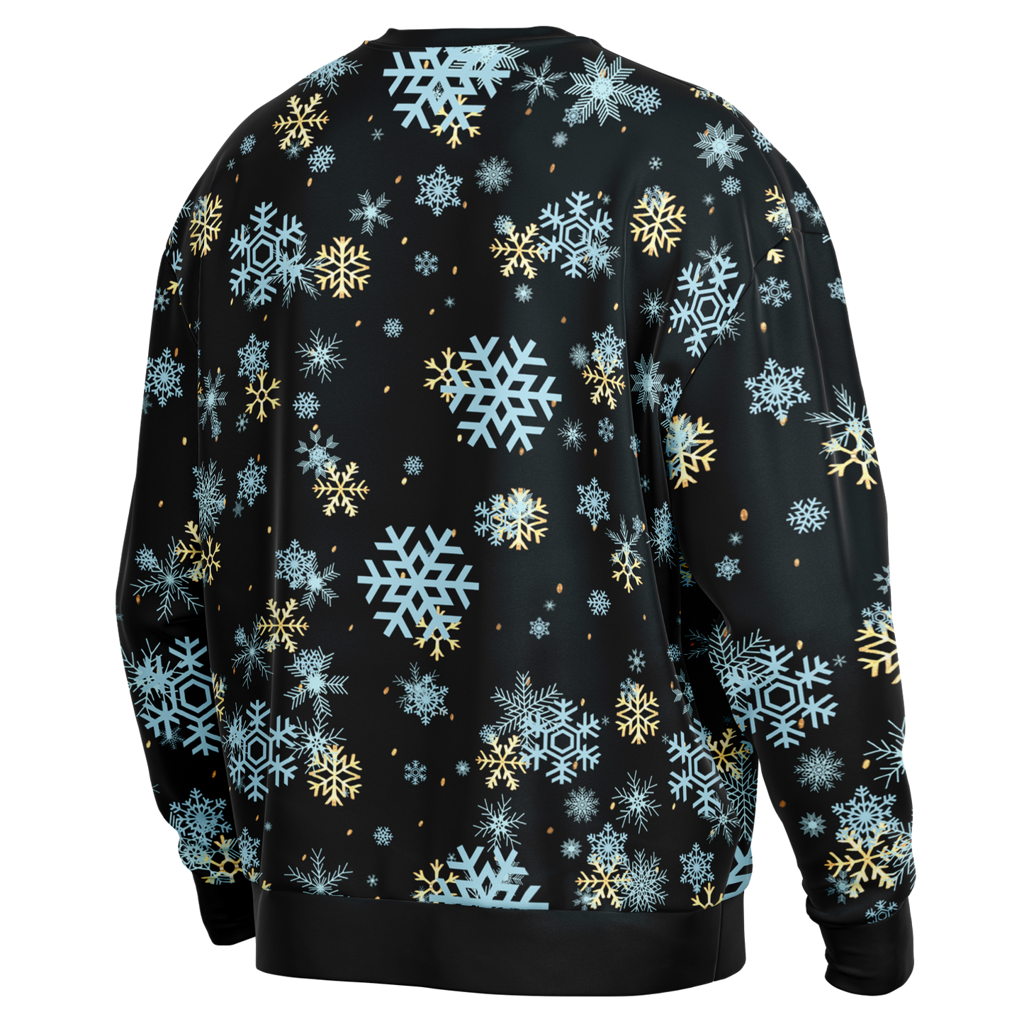 Black Snowfall Christmas Heavyweight Oversize Sweatshirt