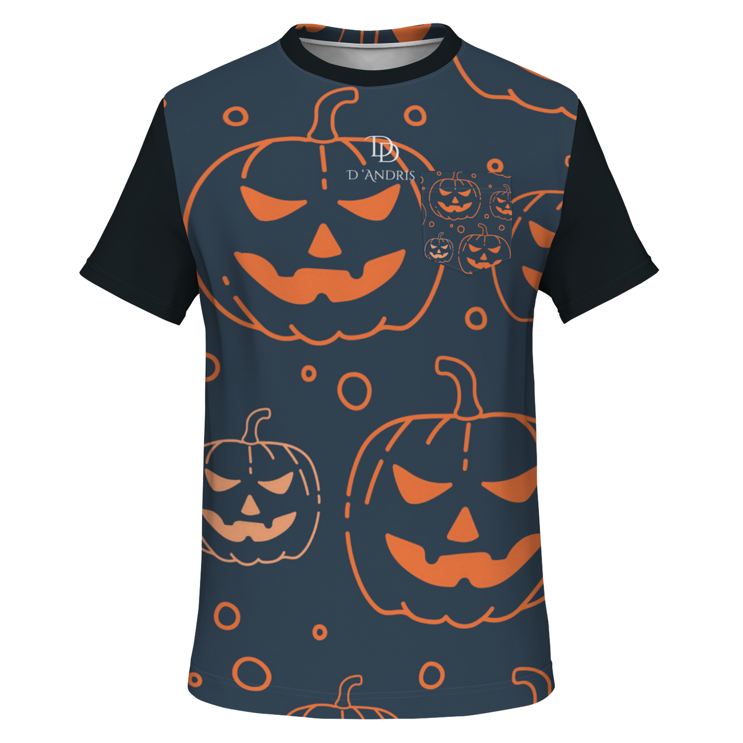 Halloween Jack-O-Lantern Pocket T-shirt
