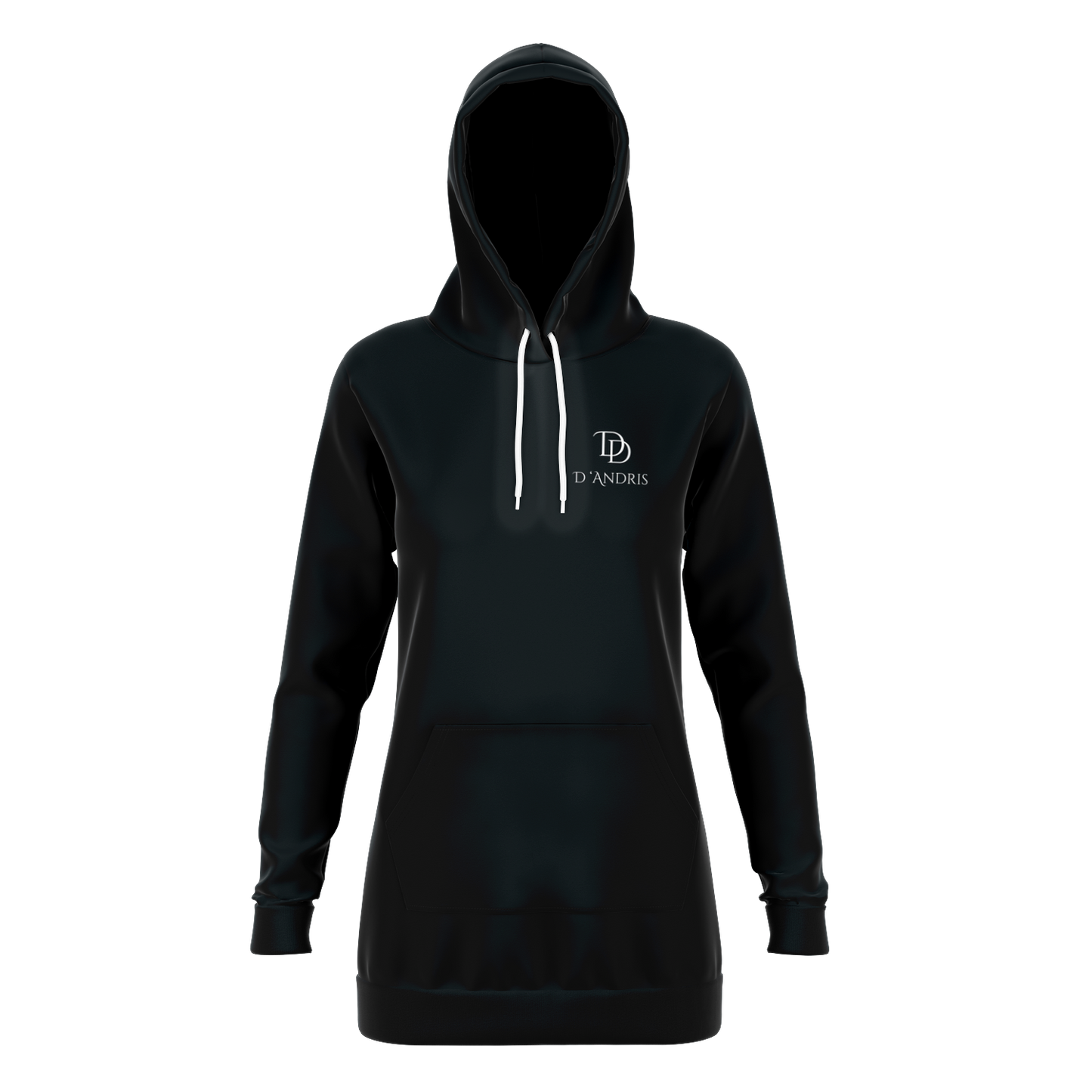 Black Longline Hoodie