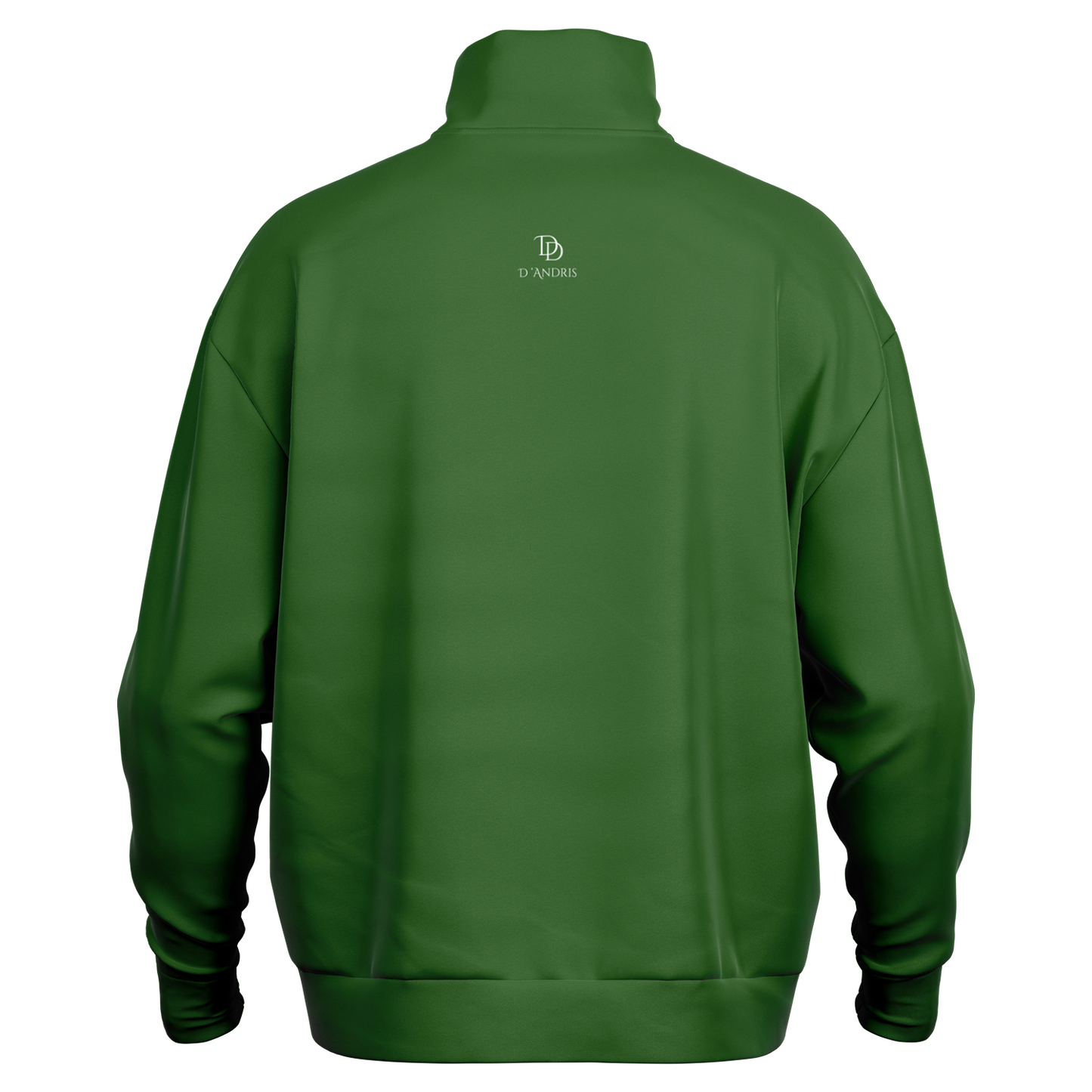 Green Heavyweight Over-sized Quarter Zip Sweatshirt