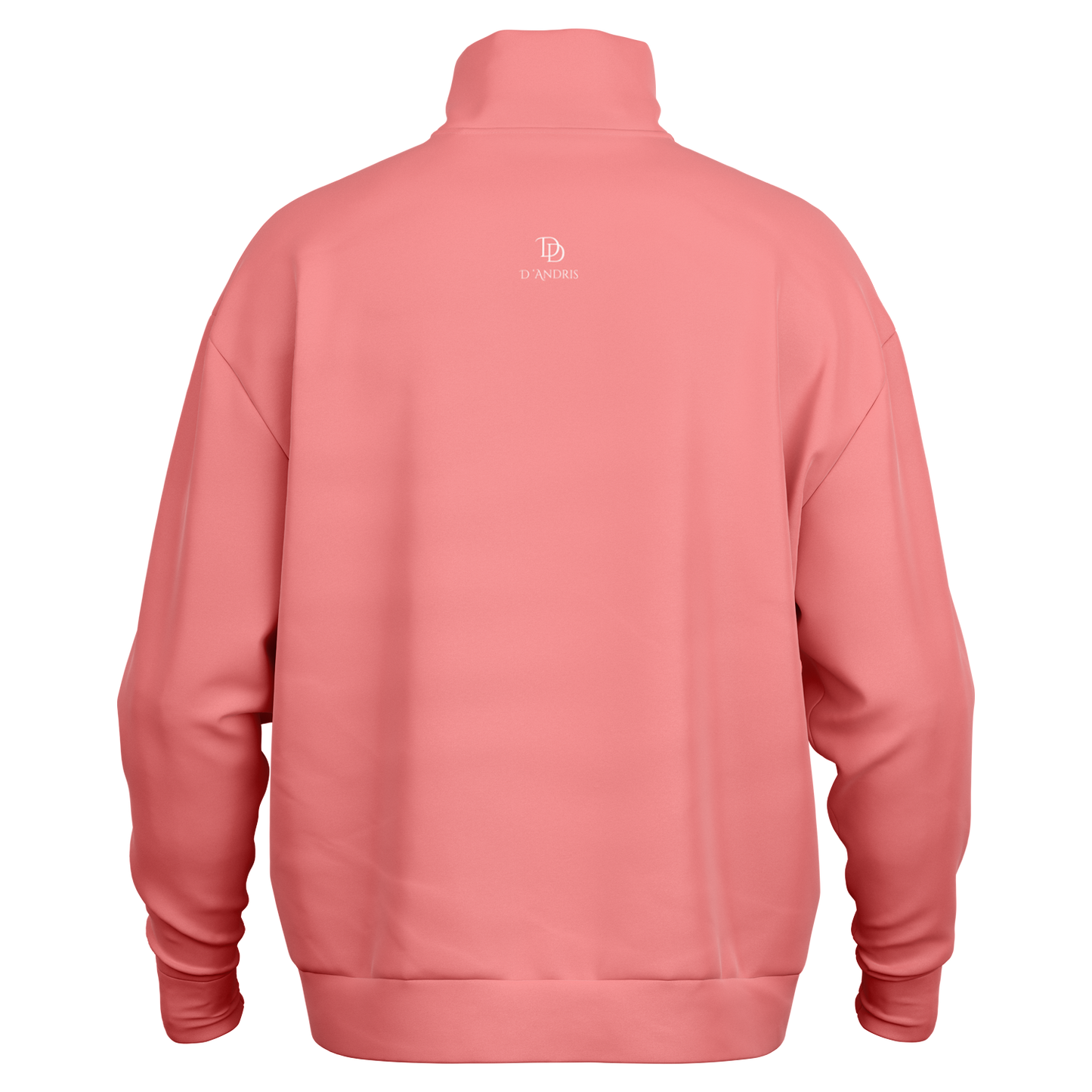 Salmon Heavyweight Over-sized Quarter Zip Sweatshirt
