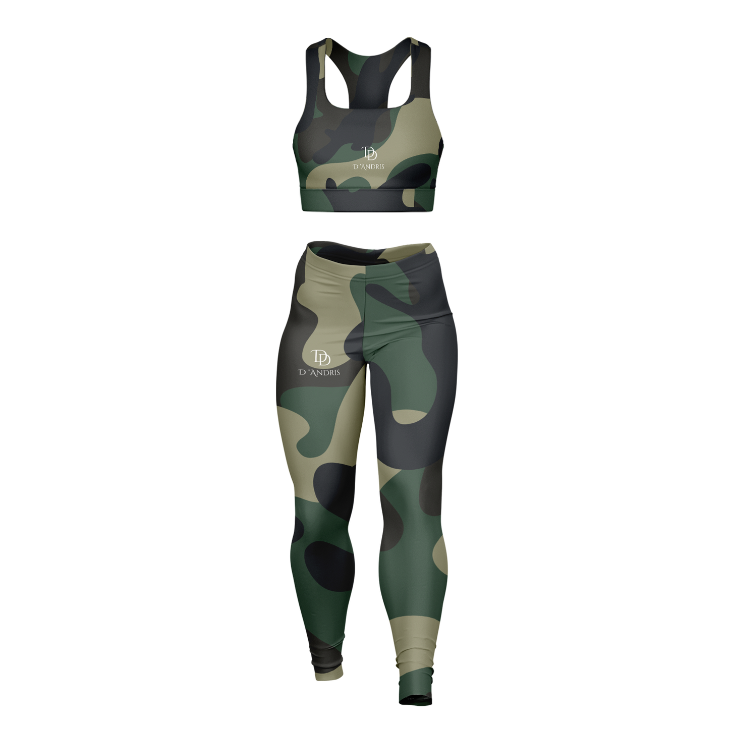 Camo Padded Sports Bra & Leggings